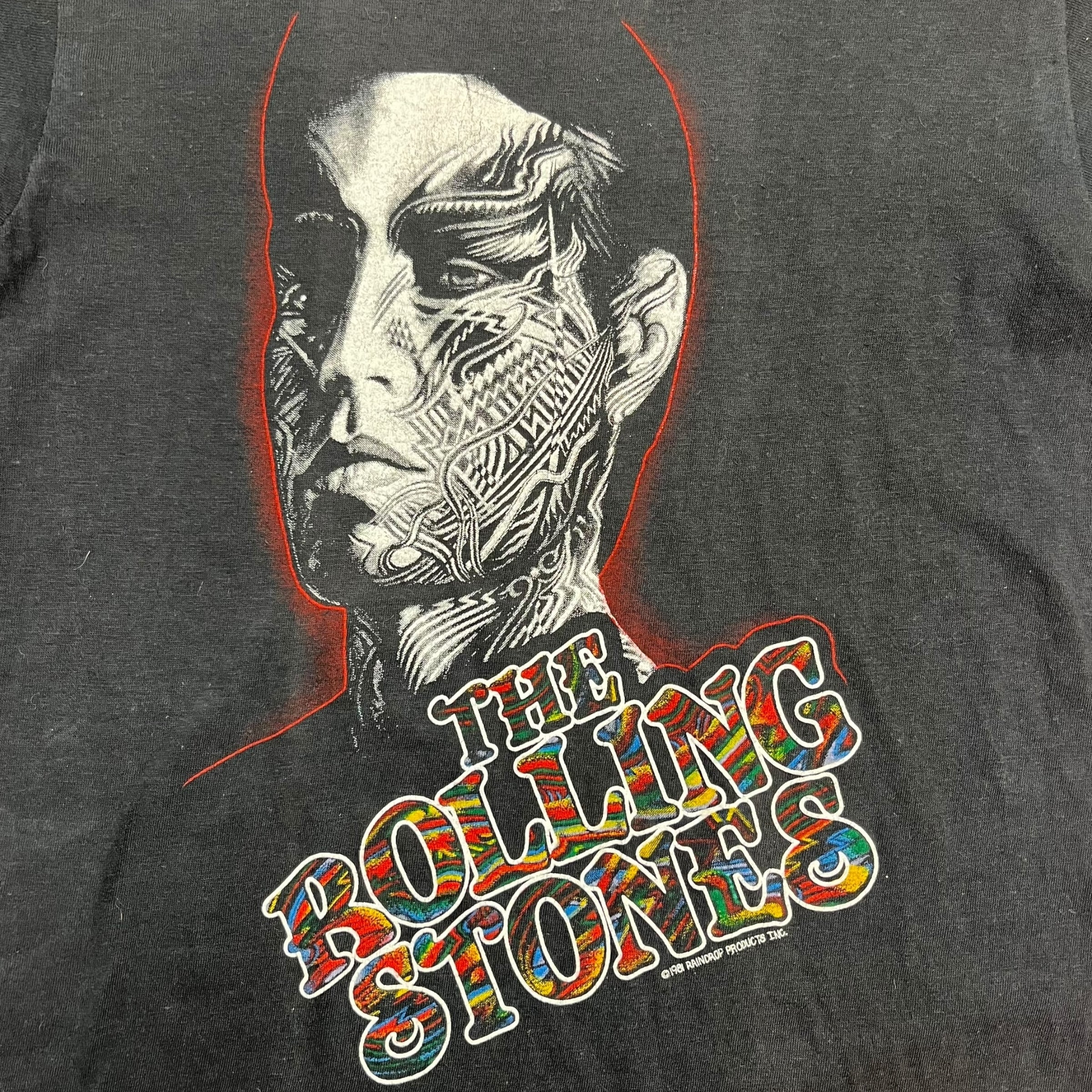 1981 The Rolling Stones Tattoo You Tee Faded Black