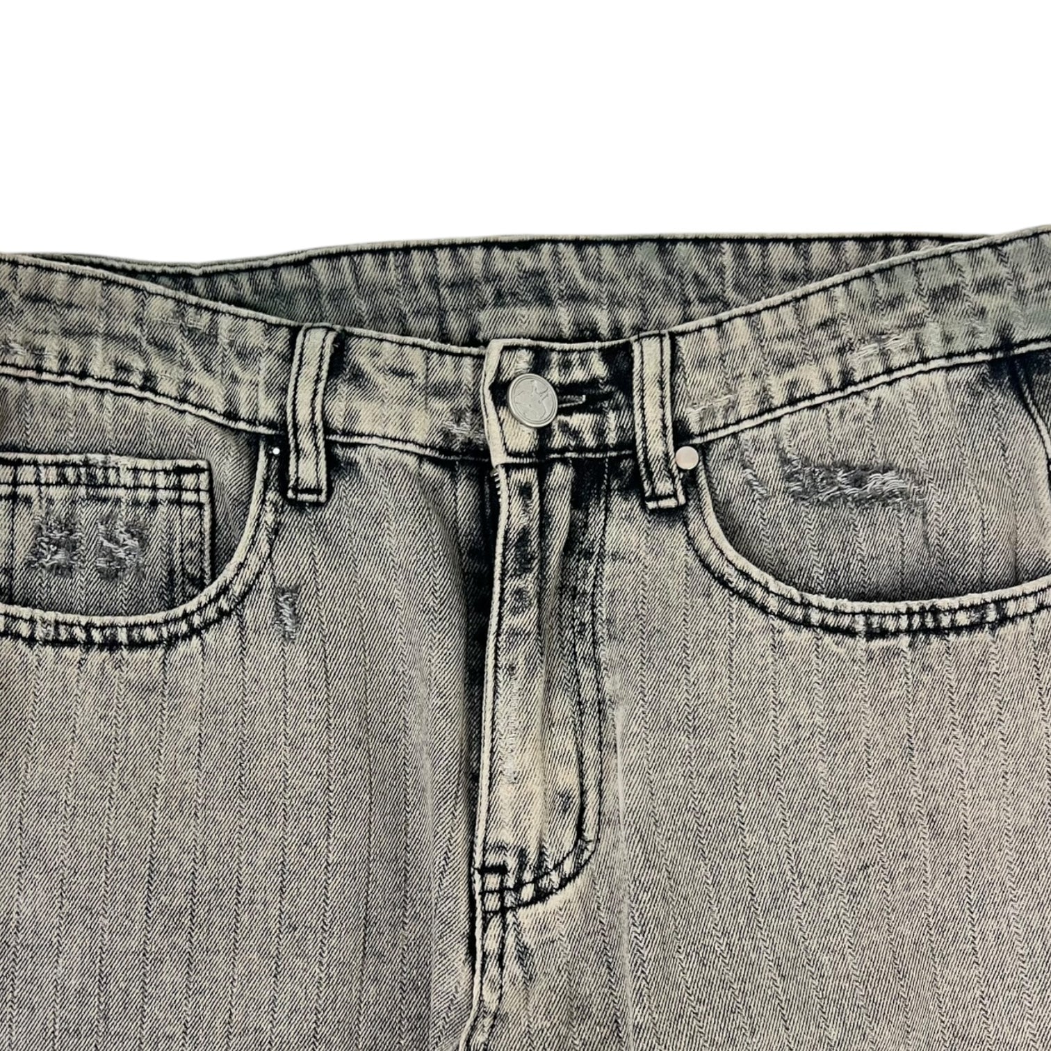 Basketcase Gallery LAX Flared Denim Pants Grey
