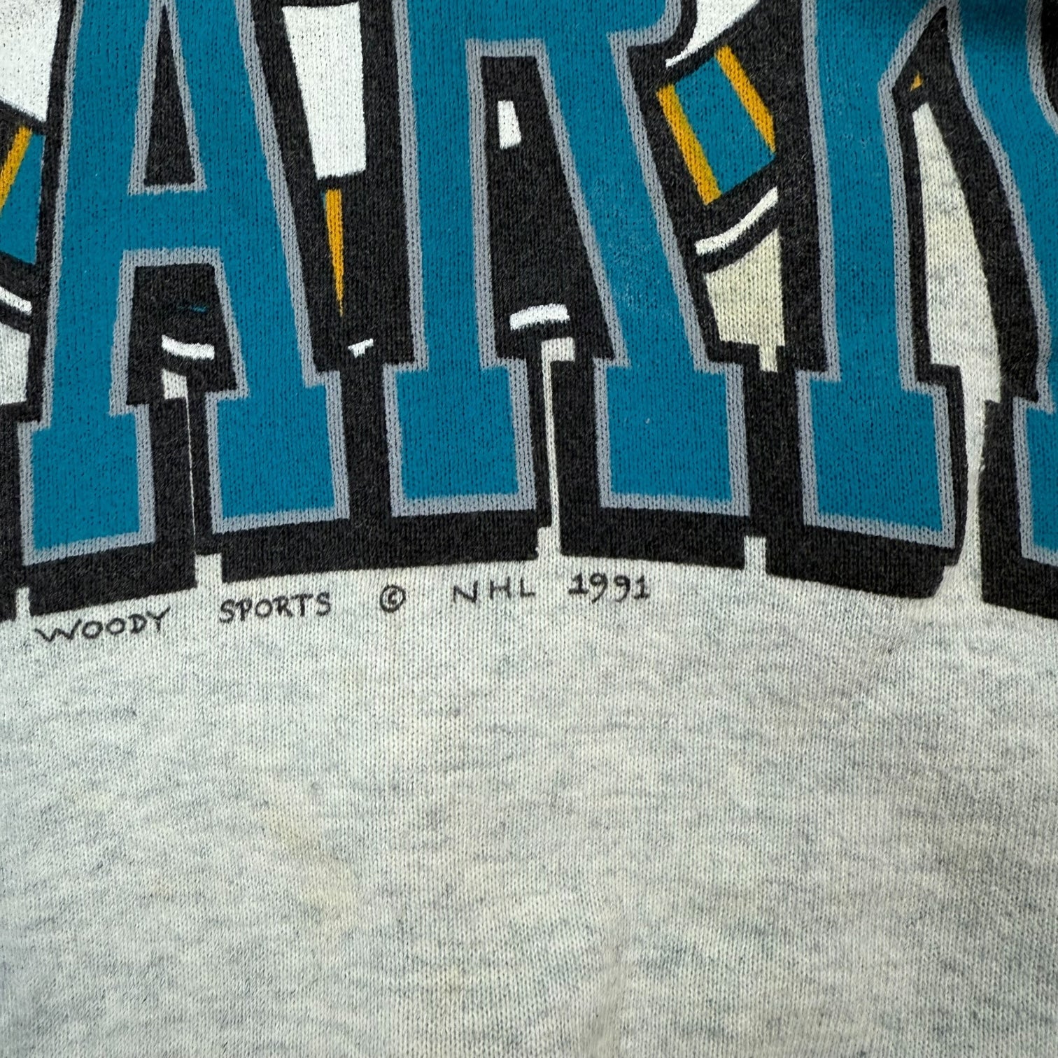1991 San Jose Sharks Crewneck Grey