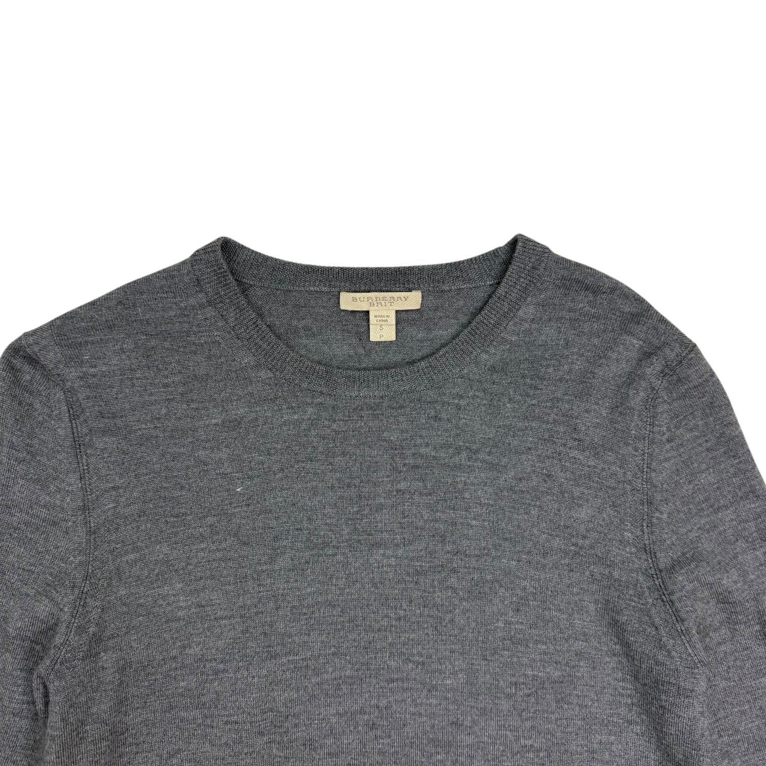 Vintage Burberry Brit Knit Sweater Grey
