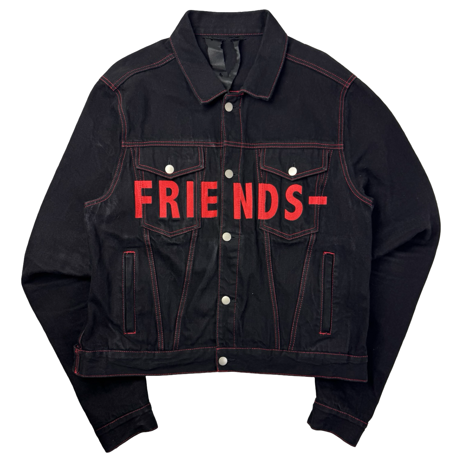Vlone FRIENDS Denim Trucker Jacket Black