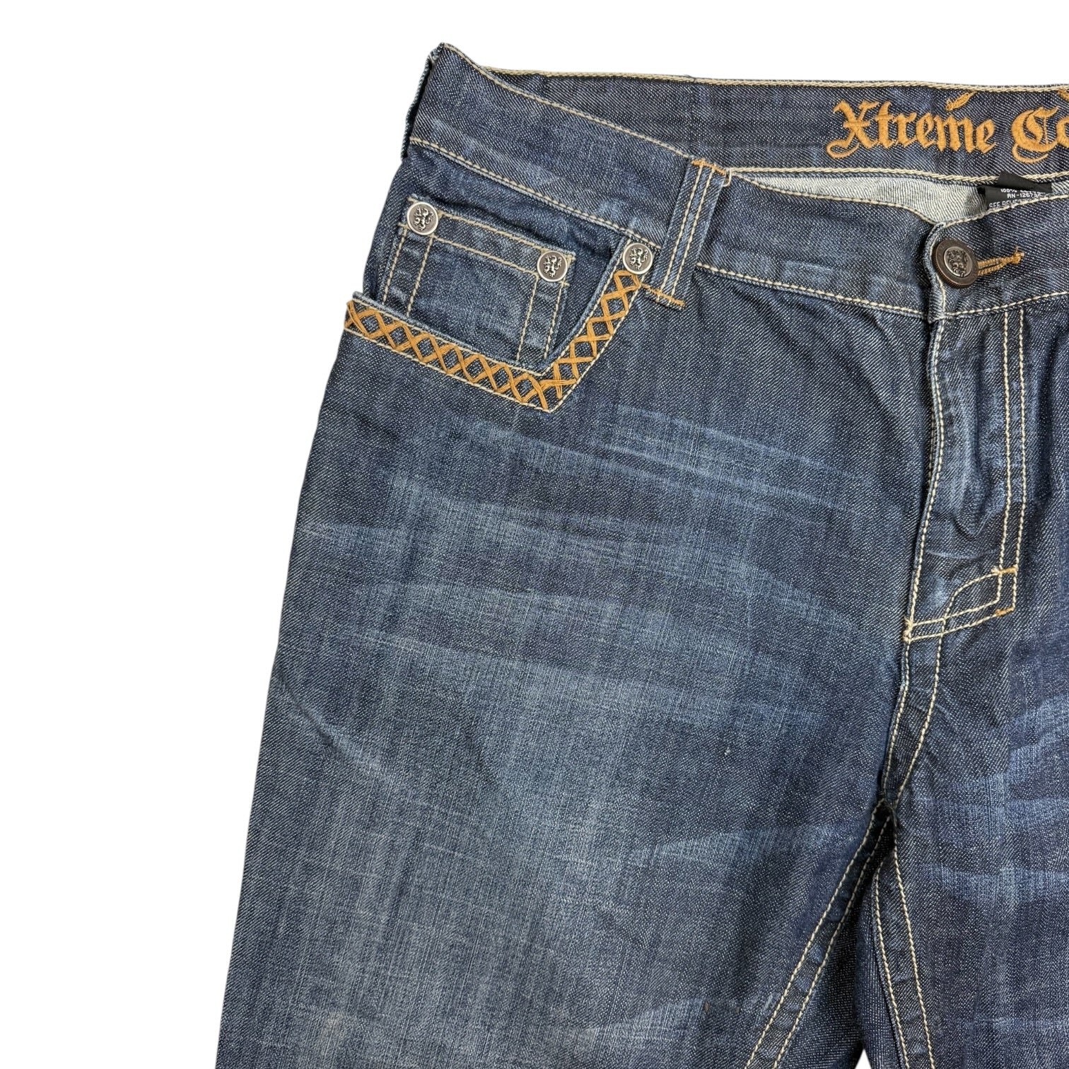 Vintage Y2K Xtreme Couture Denim Jeans Washed Navy