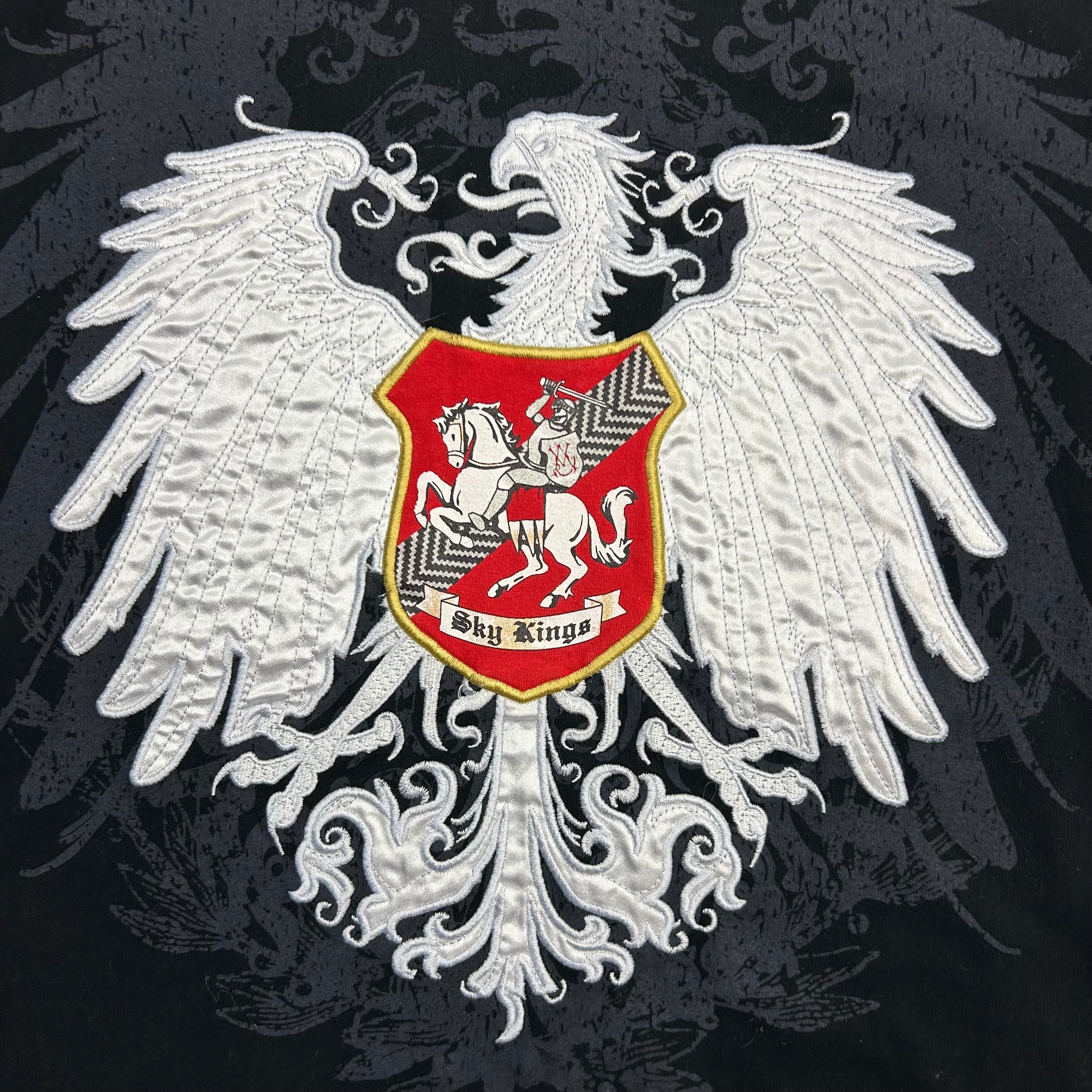 Vintage Y2K Avirex Embroidered Crest Tee Black