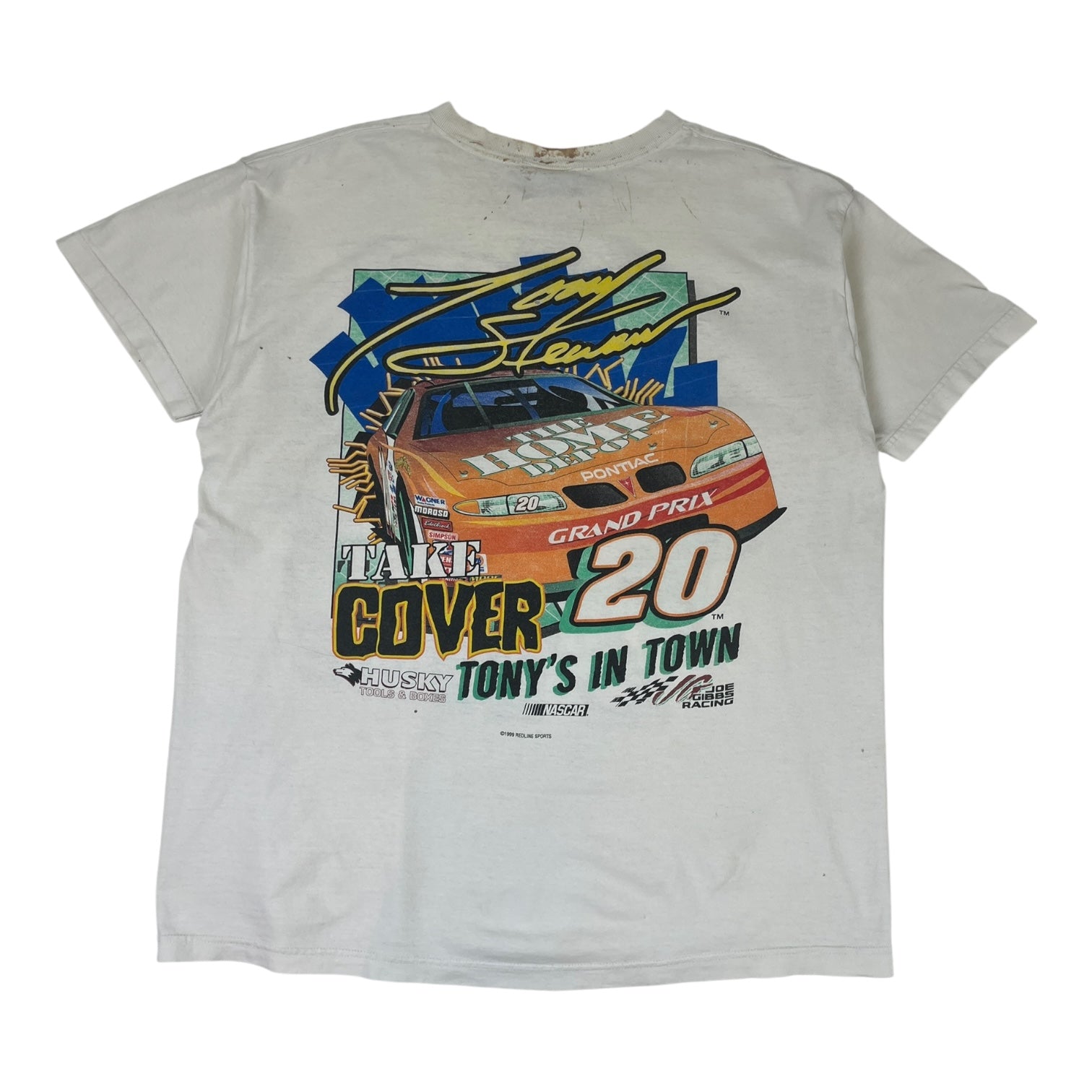 Vintage 1999 Tony Stewart “Hammer It Home” Nascar T-Shirt White