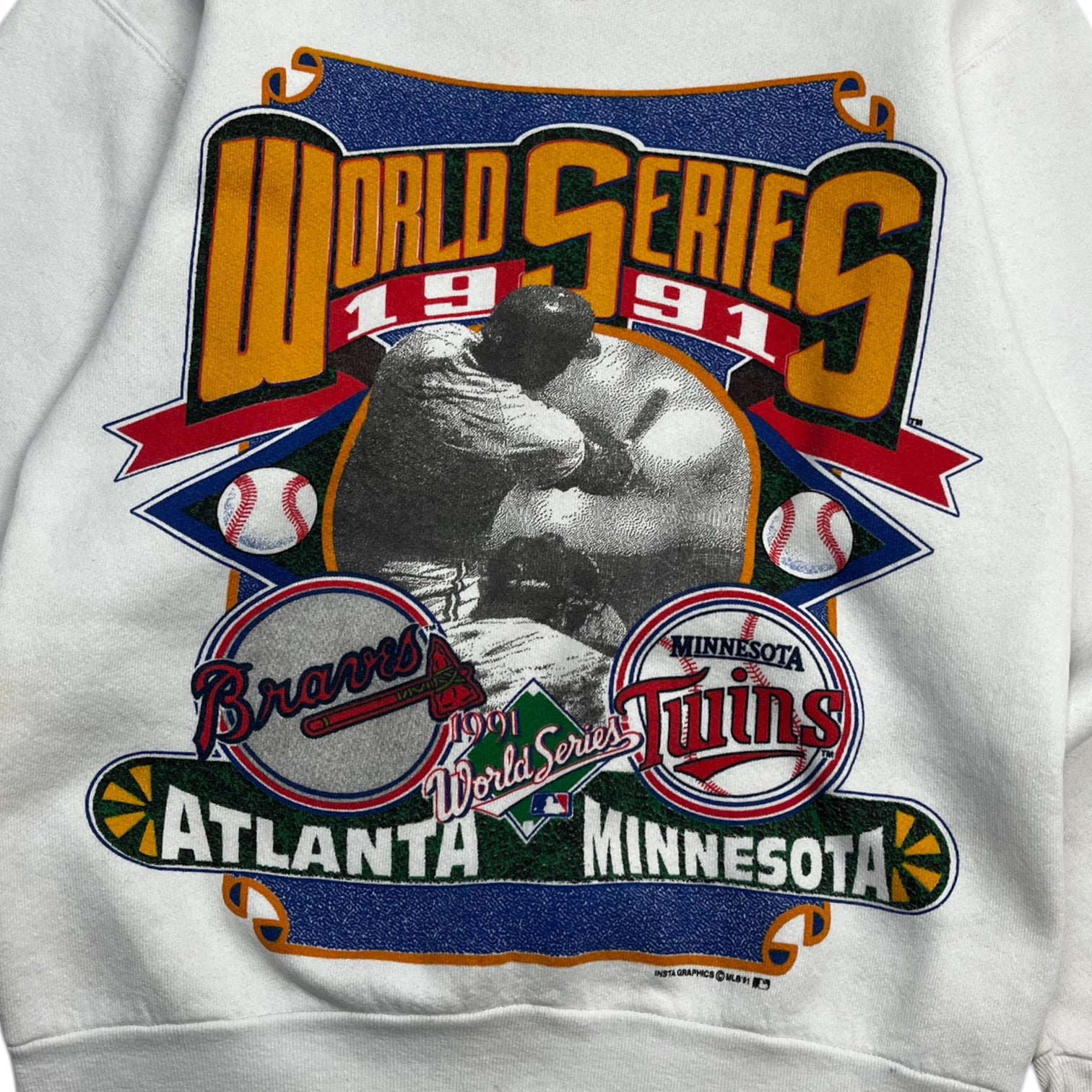 1991 Braves v.s. Twins World Series Crew Neck