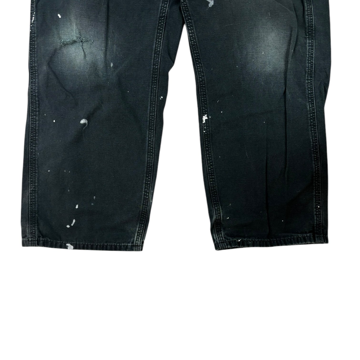 Vintage Carhartt Paint-Splattered Carpenter Pants Black