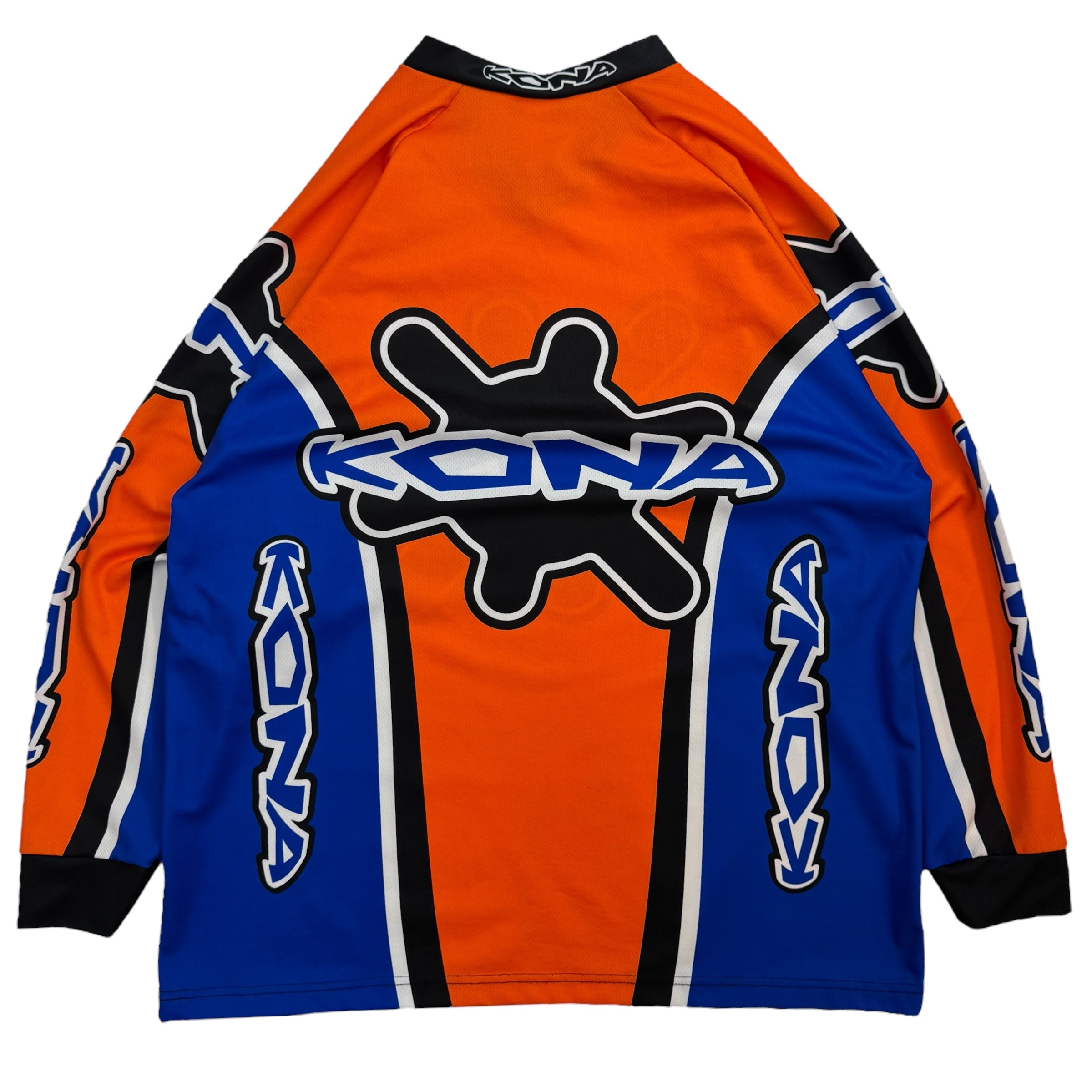 Vintage Kona Mountain Bike Jersey Orange Blue