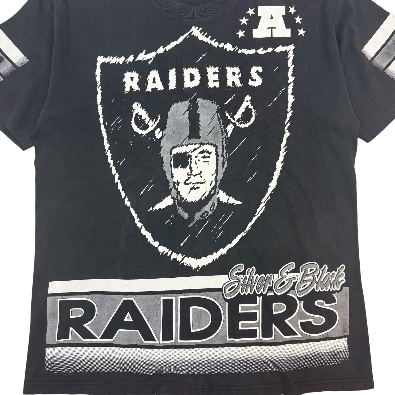 Vintage Oakland Raiders Jersey Tee Black/White