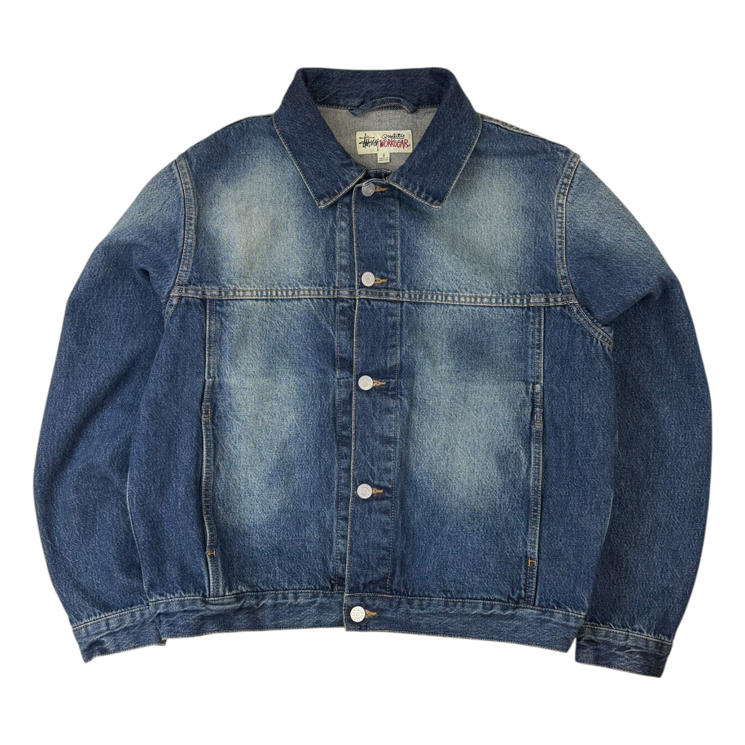 Stussy Trucker Jacket Vintage Denim