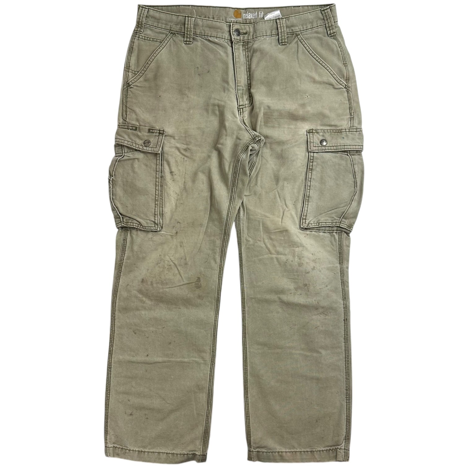 Vintage Carhartt Cargo Carpenter Pants Tan