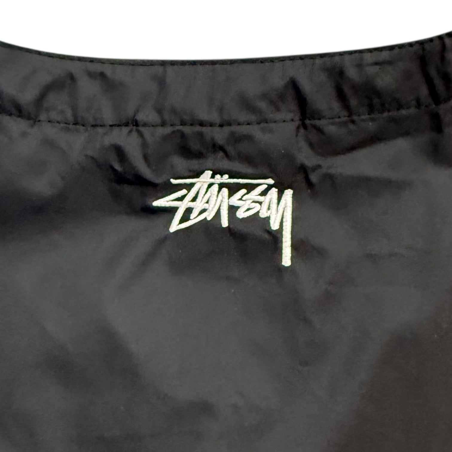 Stussy Nylon Baseball Button Up Shirt Black