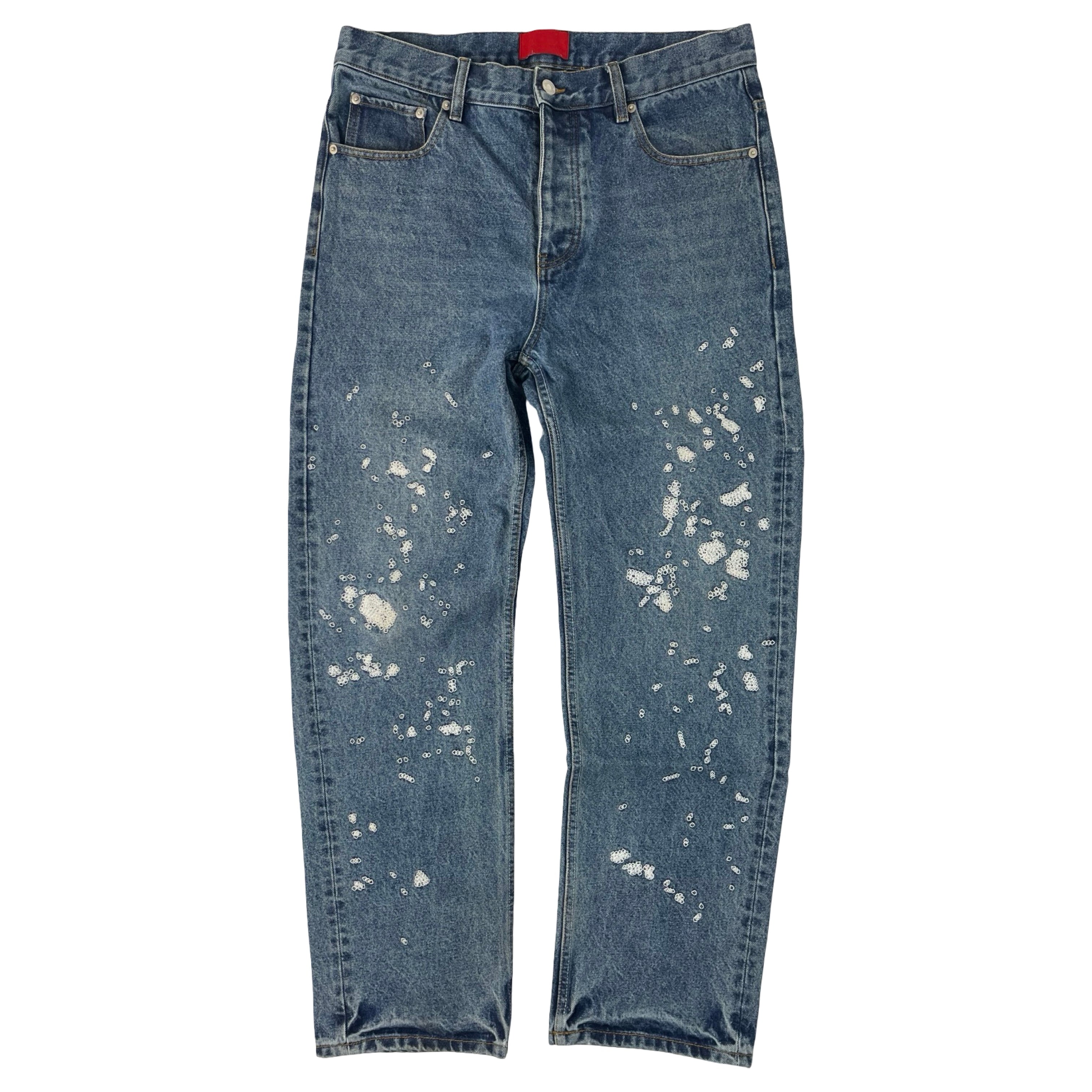 Fugazi Chain Splatter Denim Blue