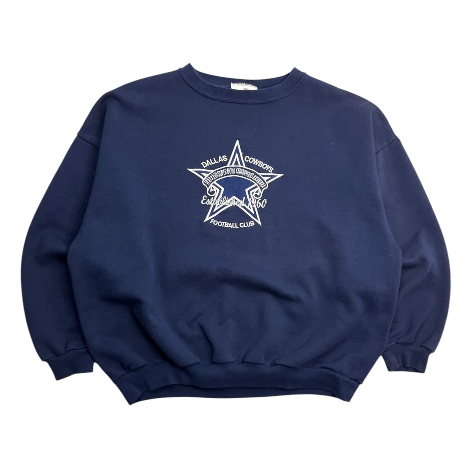 Vintage Dallas Cowboys Super Bowl Champs Crewneck Navy