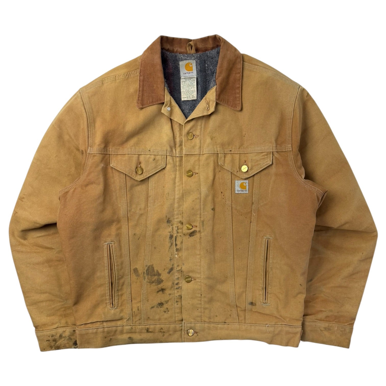 Carhartt J148 Blanket-Lined Firm Duck Jean Jacket Brown