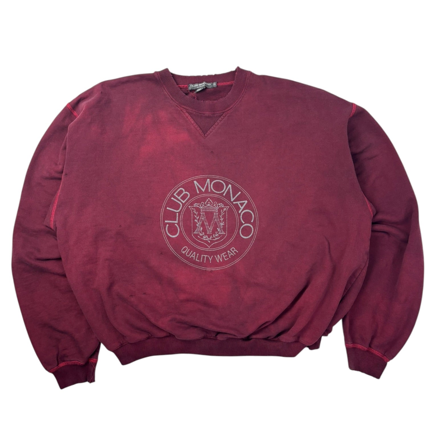 Vintage Club Monaco Crewneck Washed Burgundy