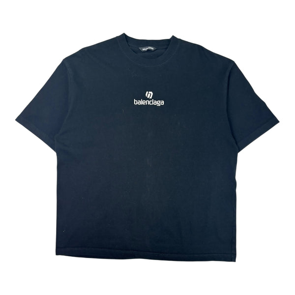 Balenciaga SS21 Sponsor Logo T-Shirt Black