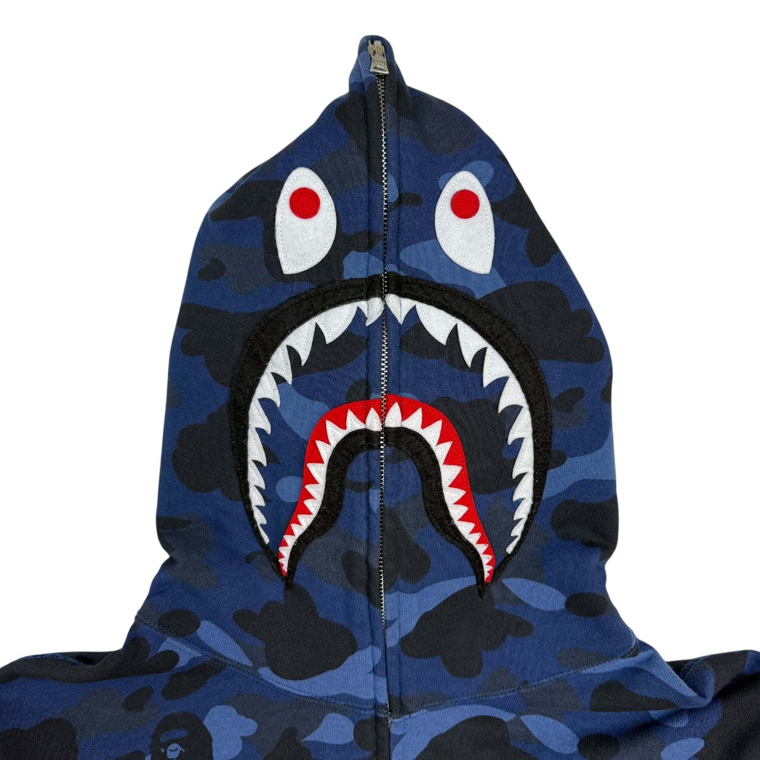 Bape Colour Camo 2nd Shark Hoodie Blue