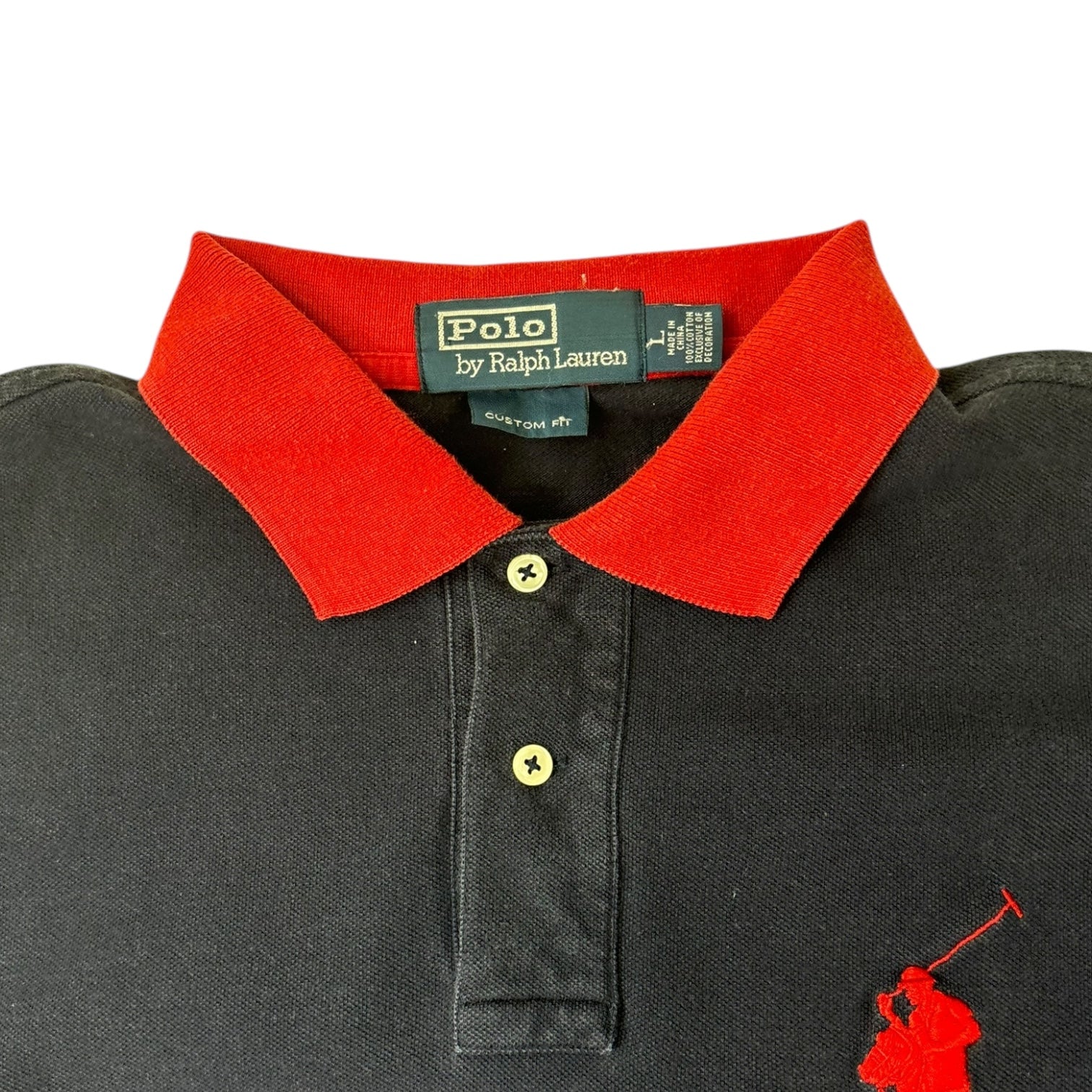 Vintage Polo Ralph Lauren Big Logo Polo Shirt Navy