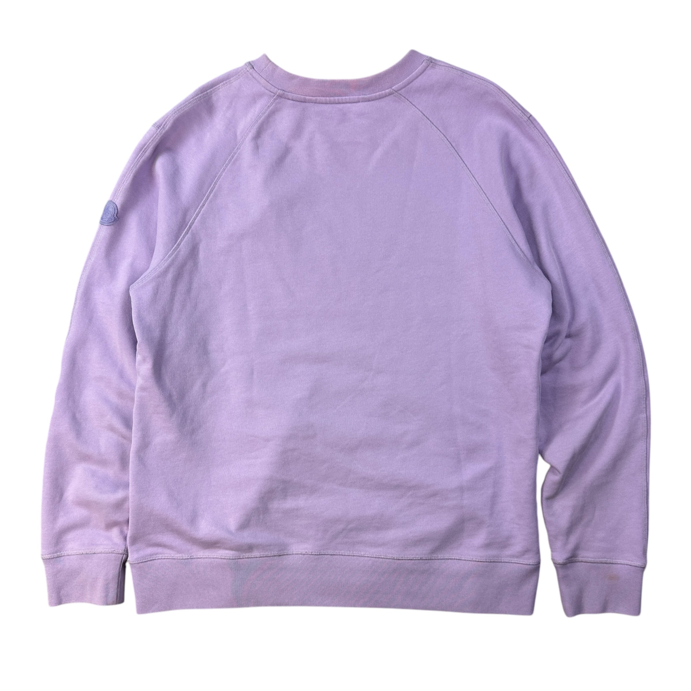 Moncler XL Logo Crewneck Lilac