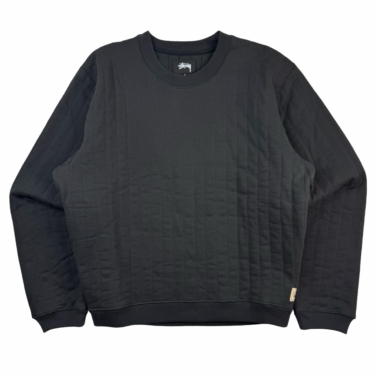 Stussy Quilted Crewneck Black