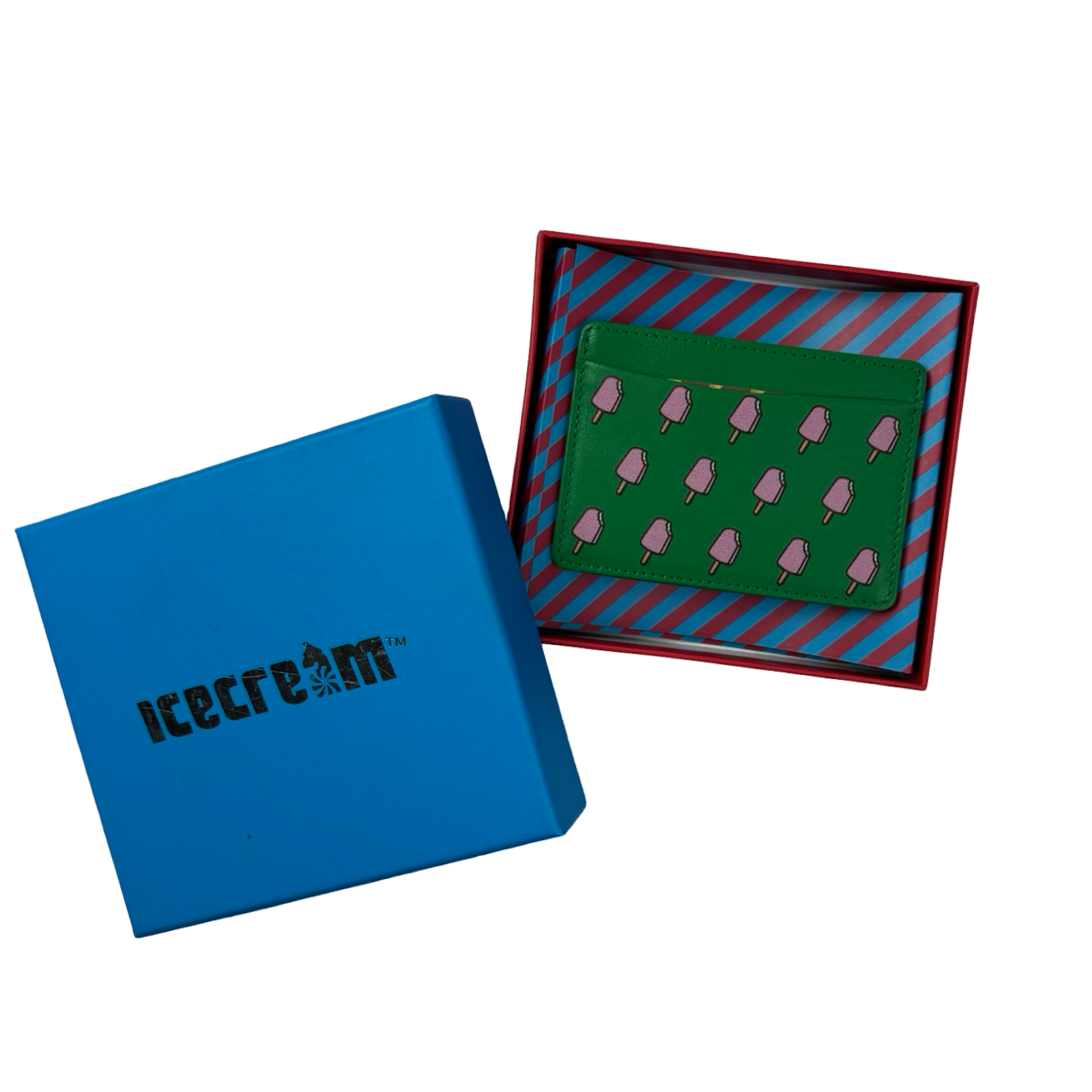 Ice Cream Popsicle Card Holder Green/Pink