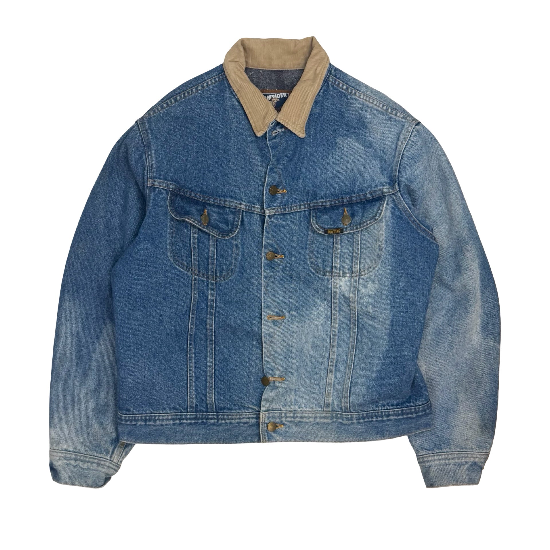 Vintage Stormrider Mustang Denim Trucker Jacket Blue