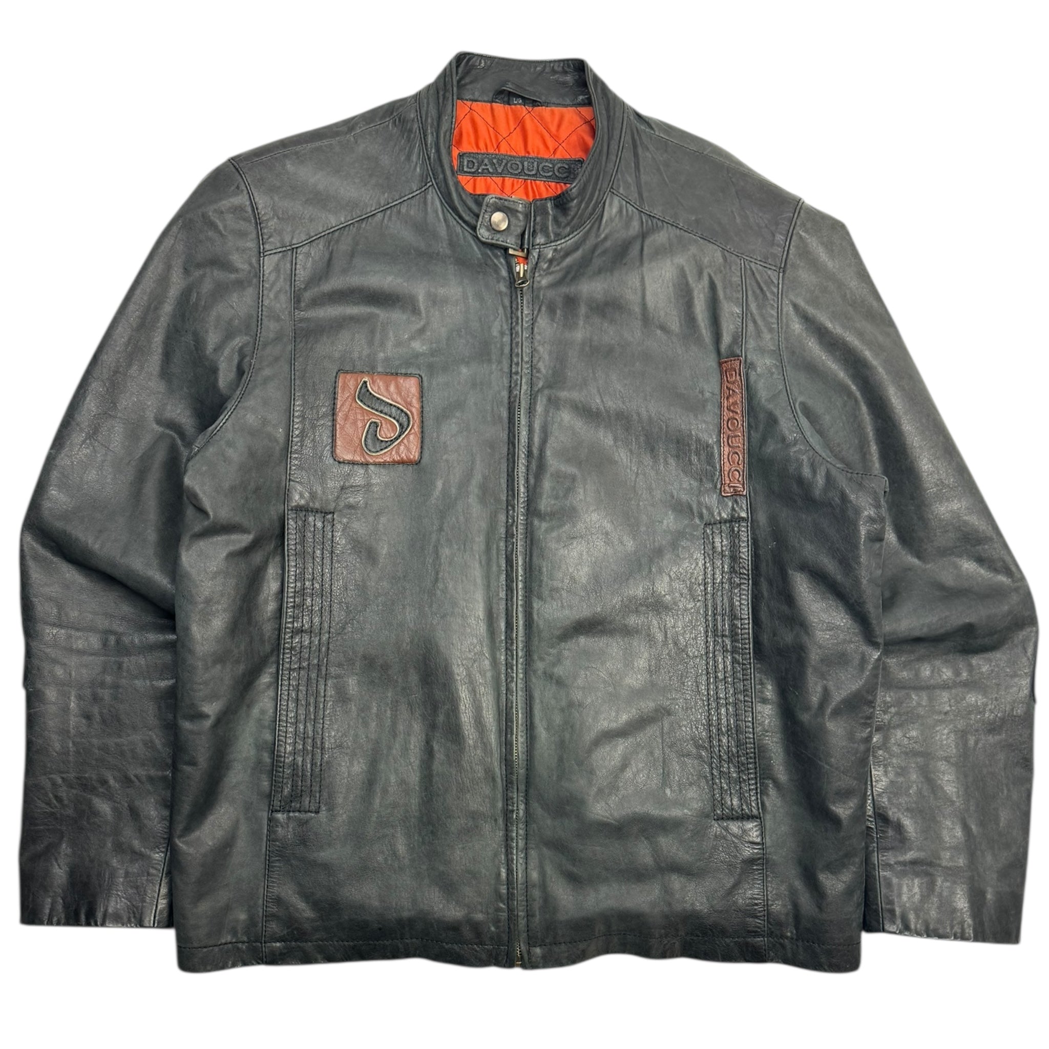 Vintage Davoucci Leather Biker Jacket