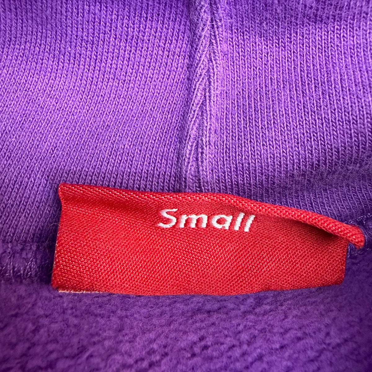 FW18 Supreme Text Stripe Hooded Sweatshirt Purple