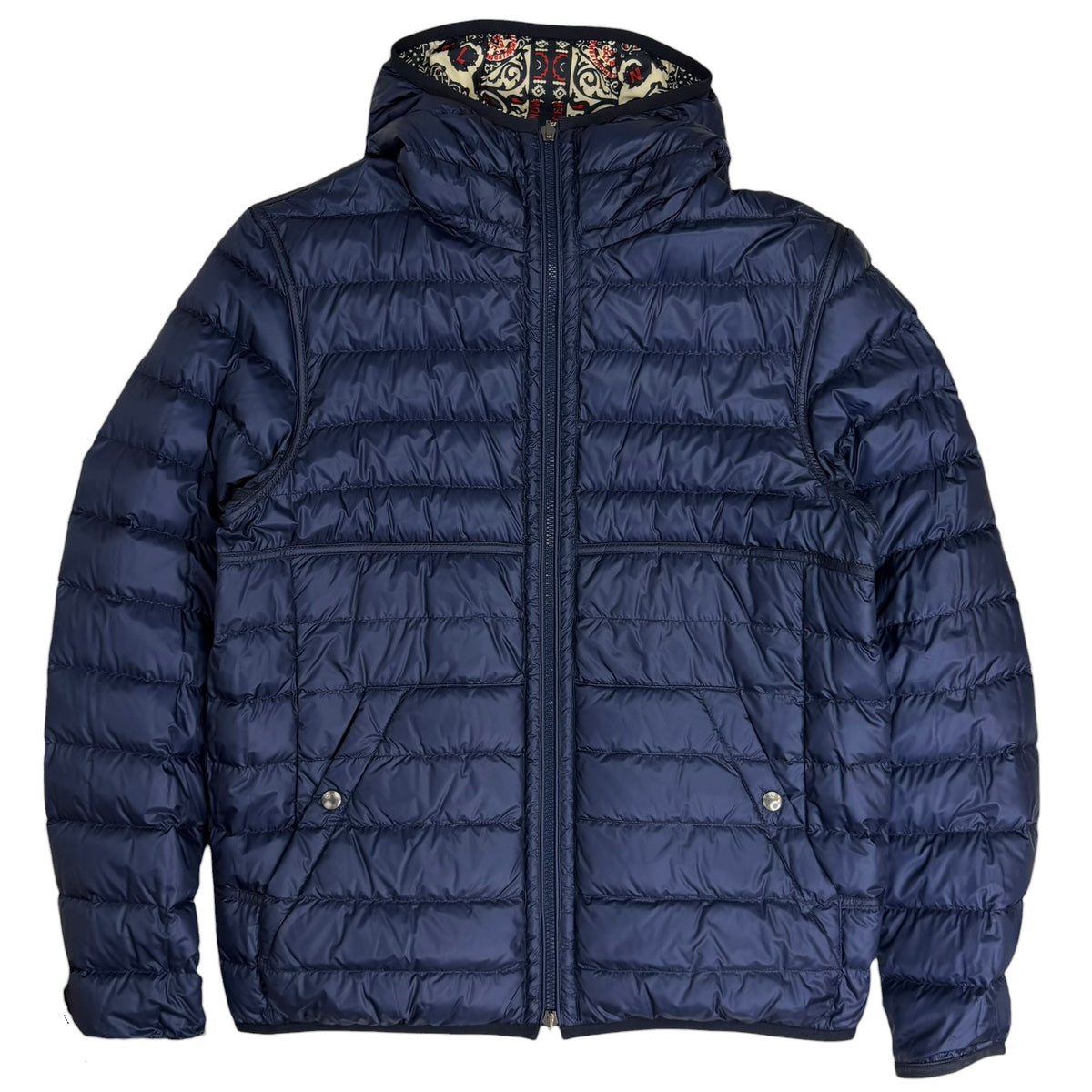 Moncler Zois Reversible Bandana Quilted Shell Jacket Blue/Red
