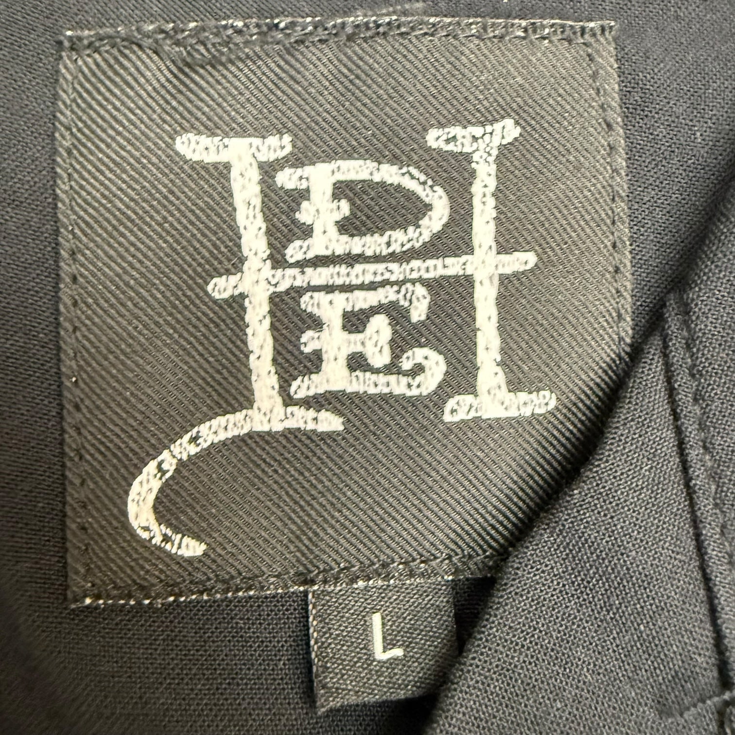 Vintage Y2K Ed Hardy Tattoo Rayon Button Up Shirt Black