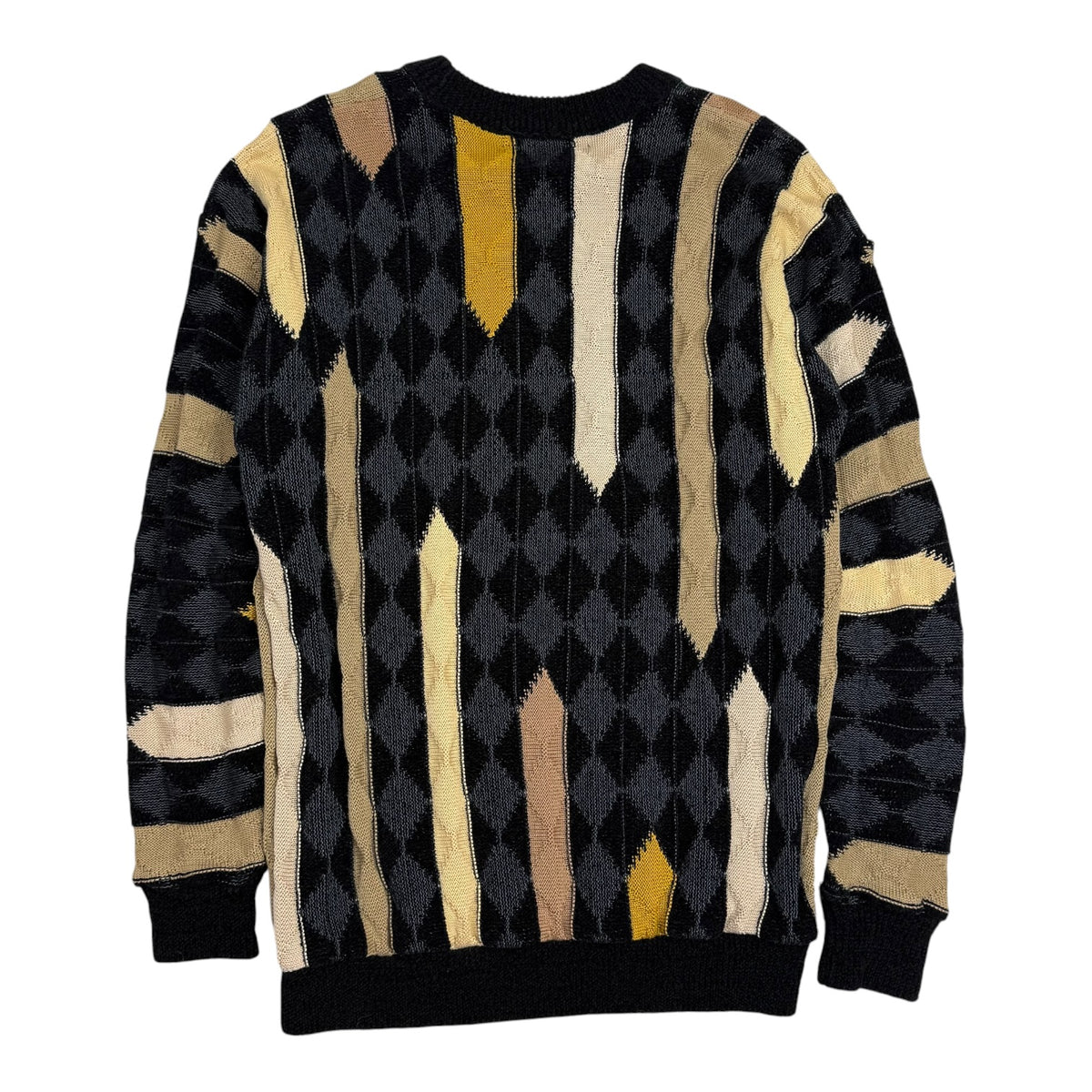 Vintage Tundra Tartan Knit Sweater Black/Beige