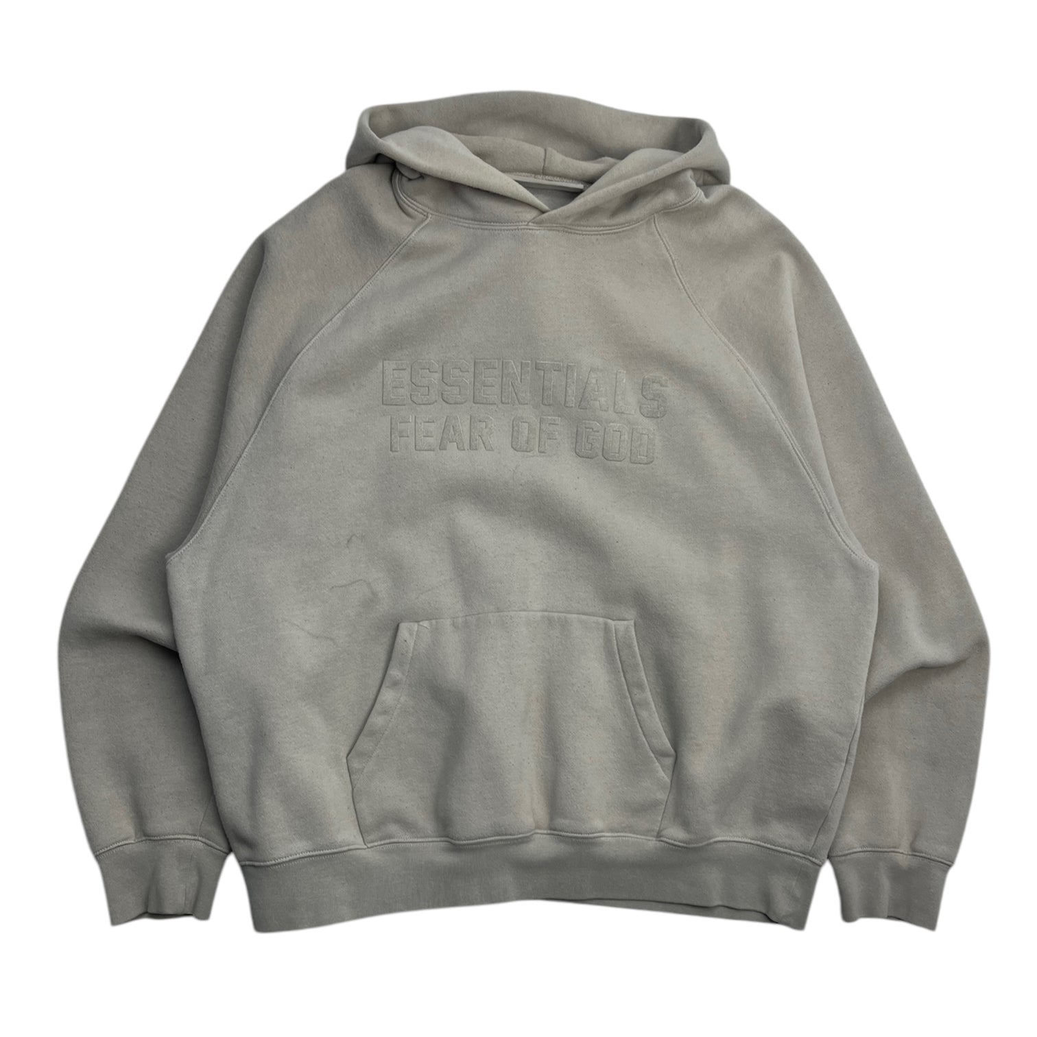 Fear Of God Essentials Spell Out Hoodie Concrete