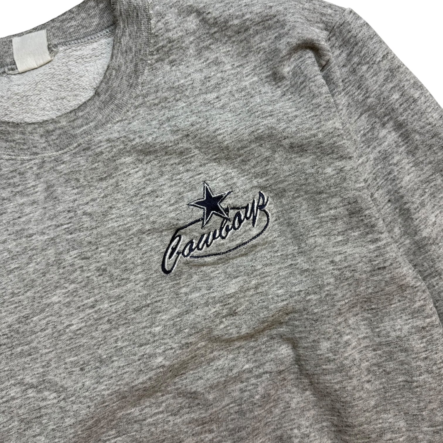 Vintage Cowboys Logo Crewneck Grey