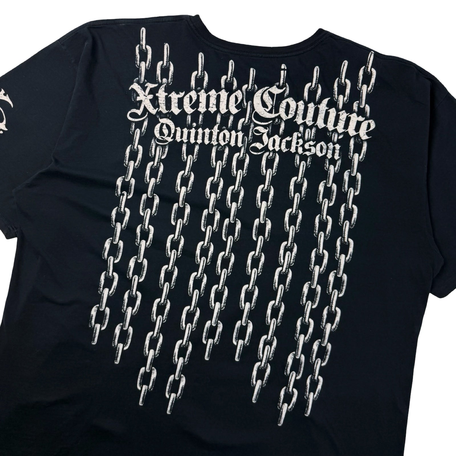 Vintage Y2K Xtreme Couture Chained Wolves Rampage T-Shirt Navy