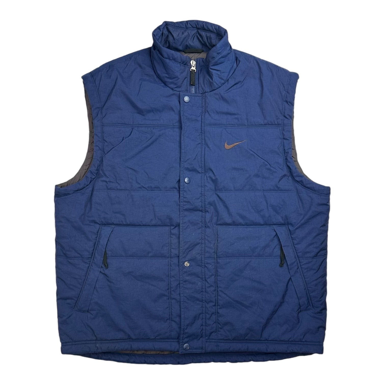 Vintage Nike Puffer Vest Blue