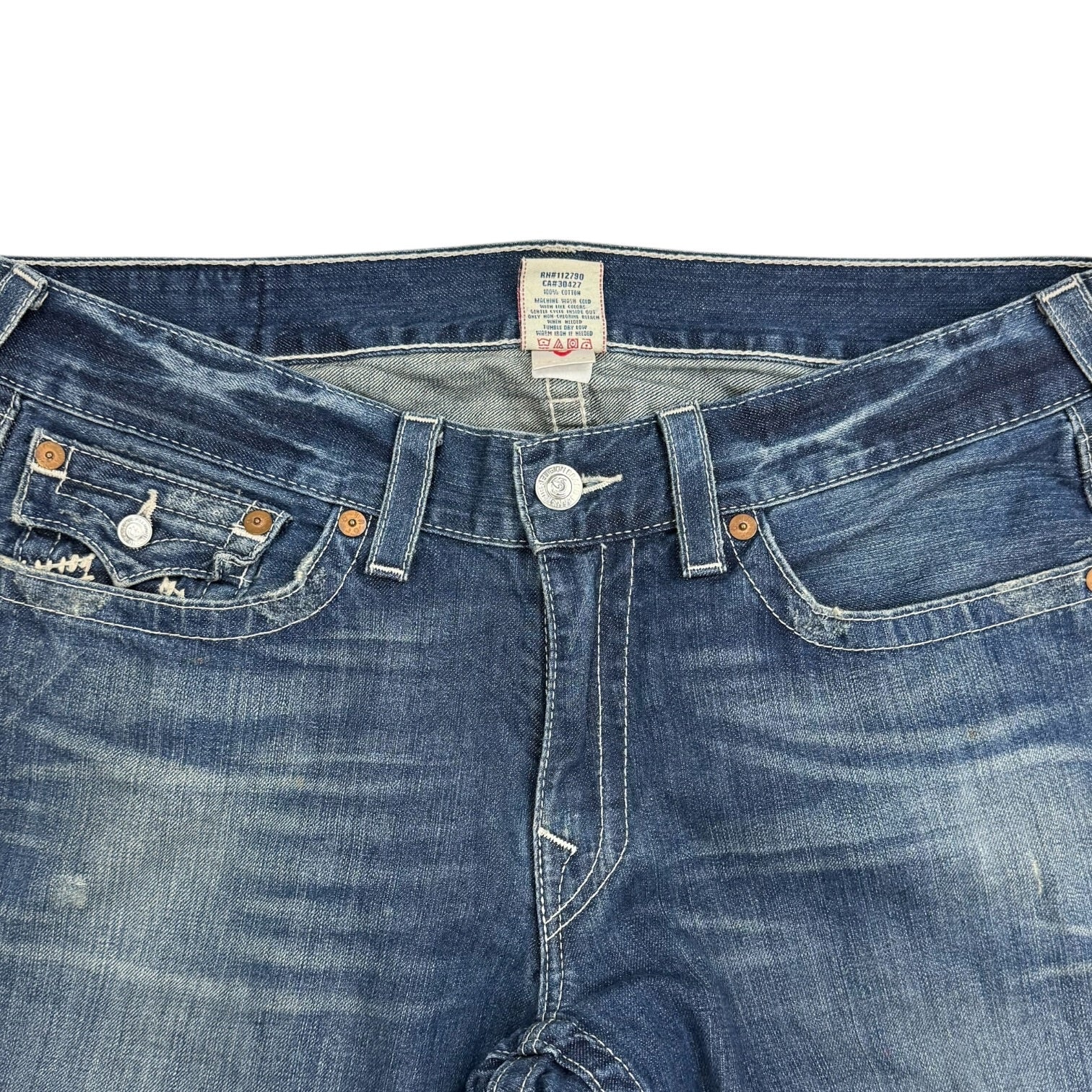 Vintage True Religion Straight Cut Denim Pants Medium Wash