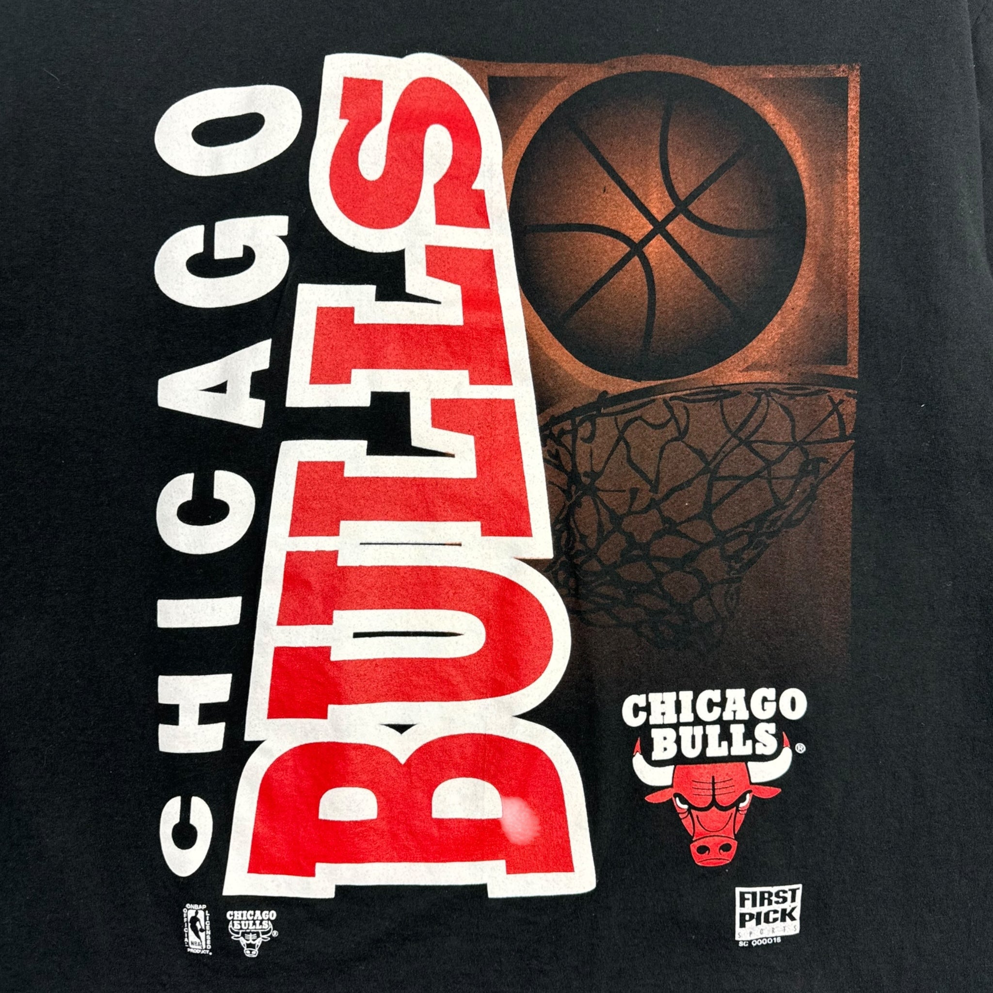 Vintage Chicago Bulls Hoop Tee Black