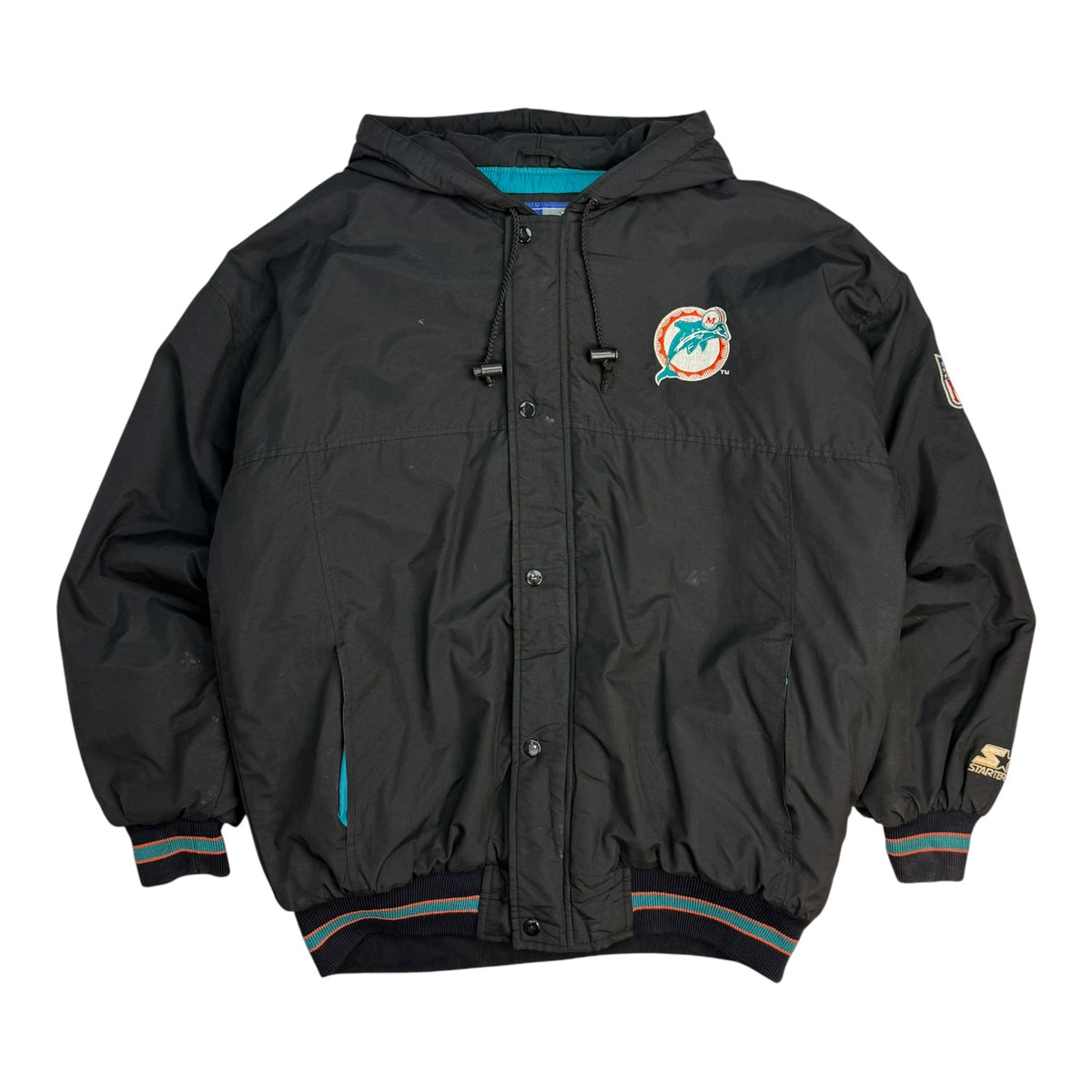 Vintage Starter Miami Dolphins Jacket Black