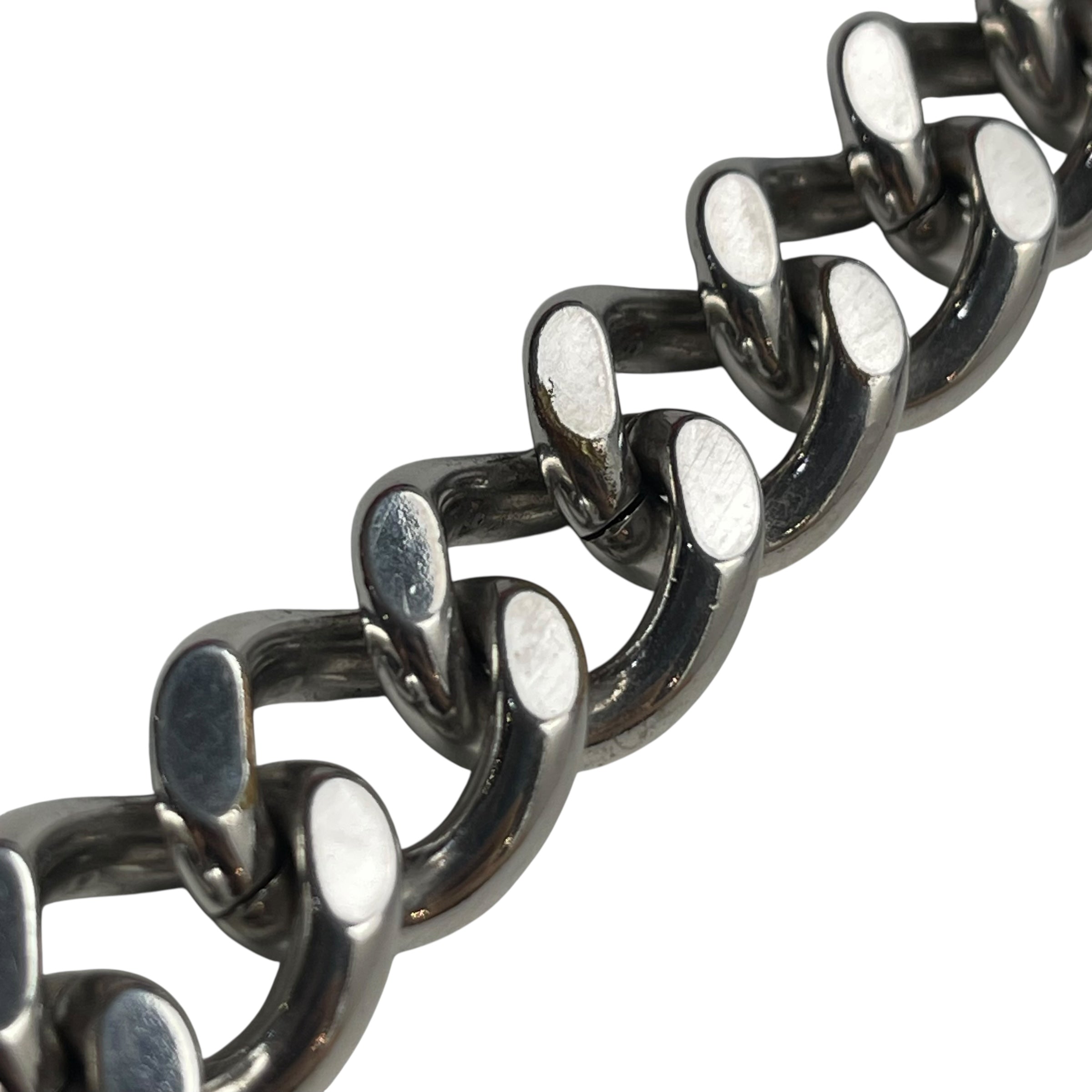Dior CD Icon Chain Link Necklace Silver