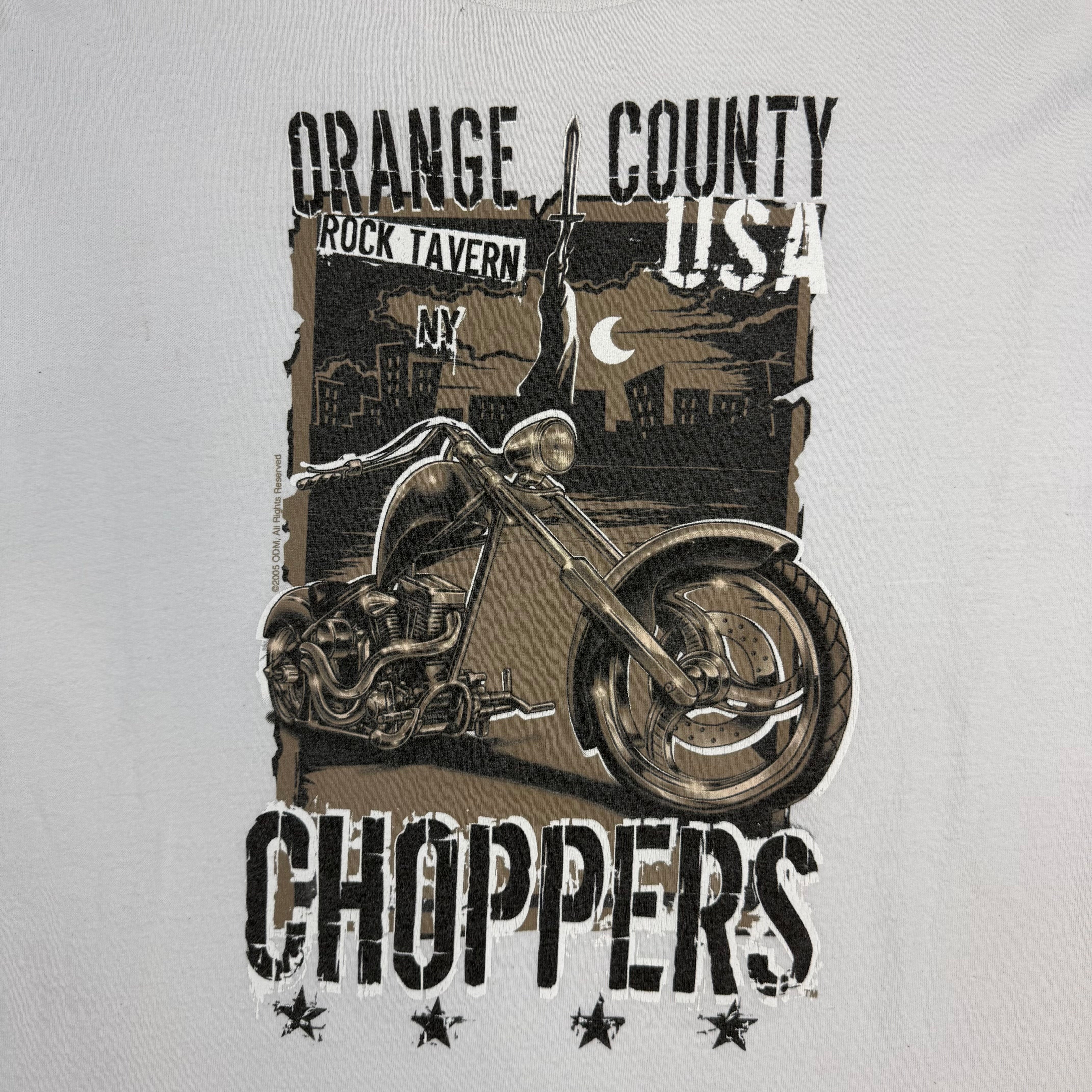 2005 Orange County Choppers Rock Tavern Tee White