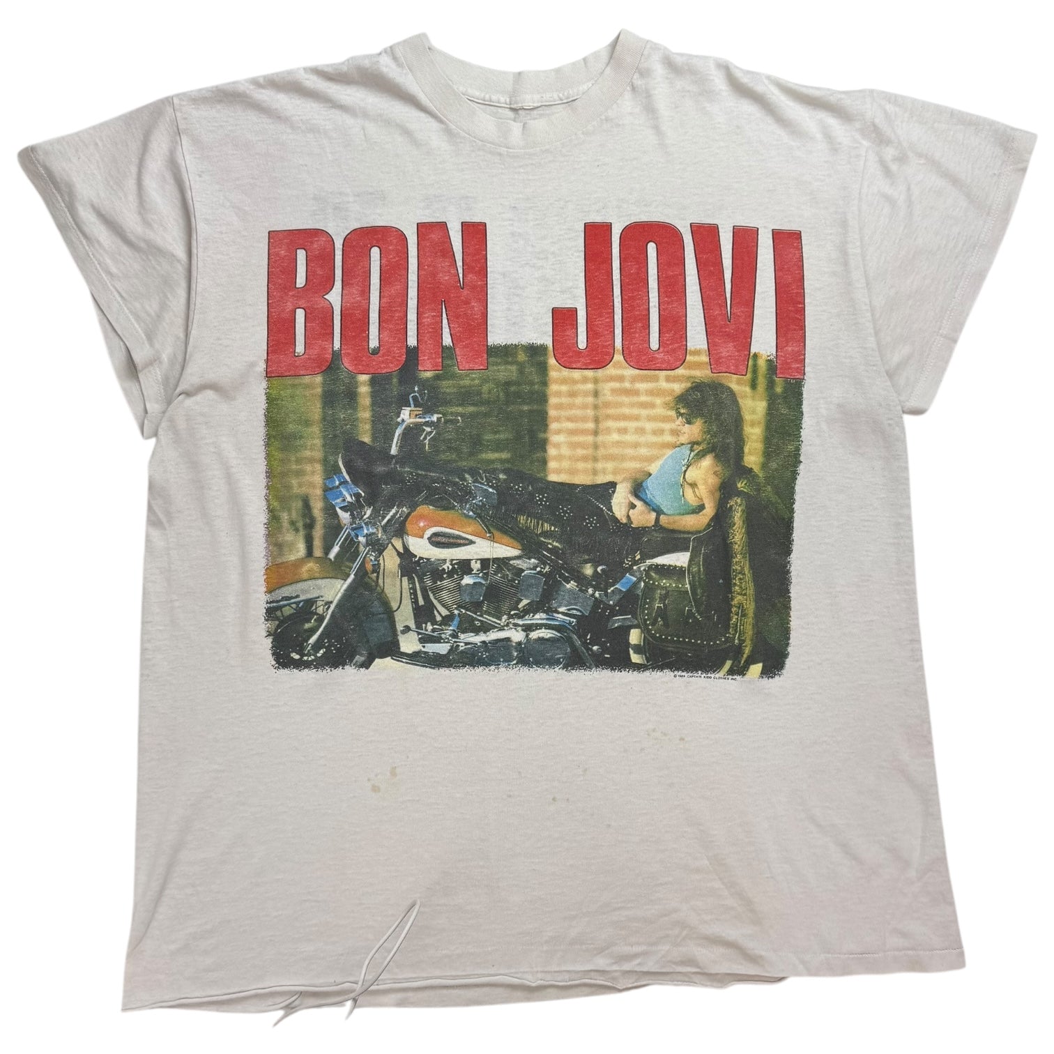 Vintage Bon Jovi Taking It To The Streets Tour Tee White