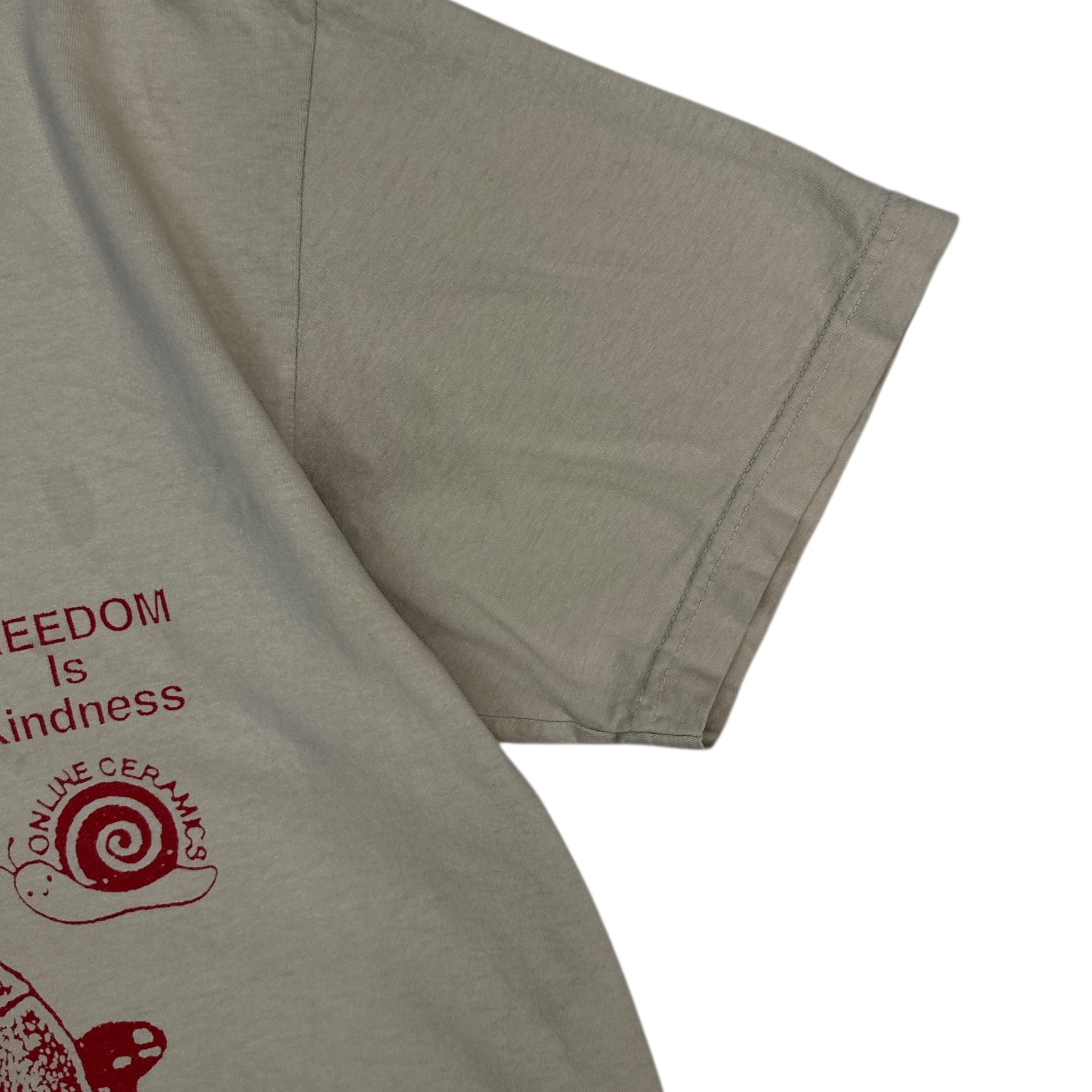 Online Ceramics “Kindness is Free” Tee Peach/Tan