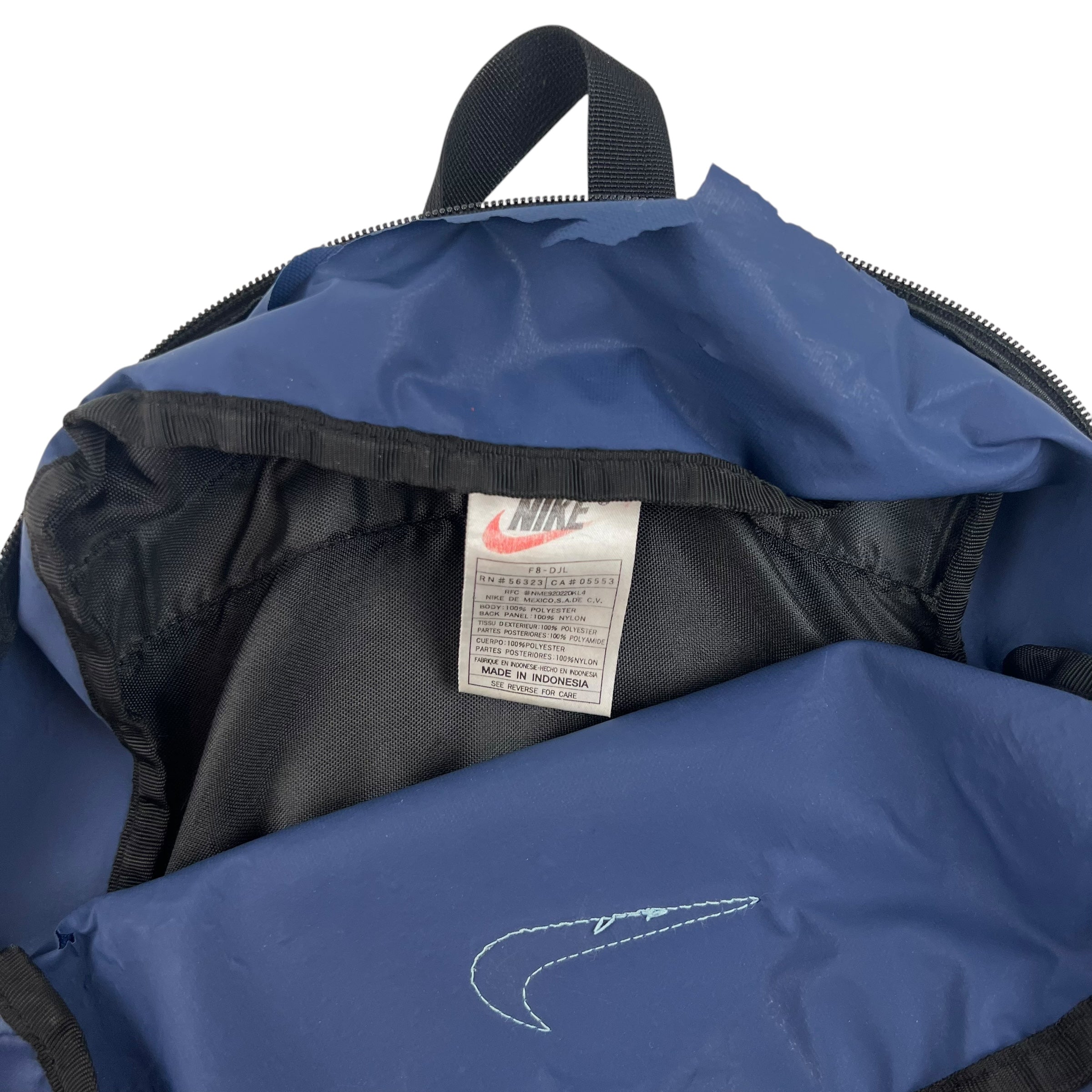 Vintage Nike Swoosh Backpack Blue