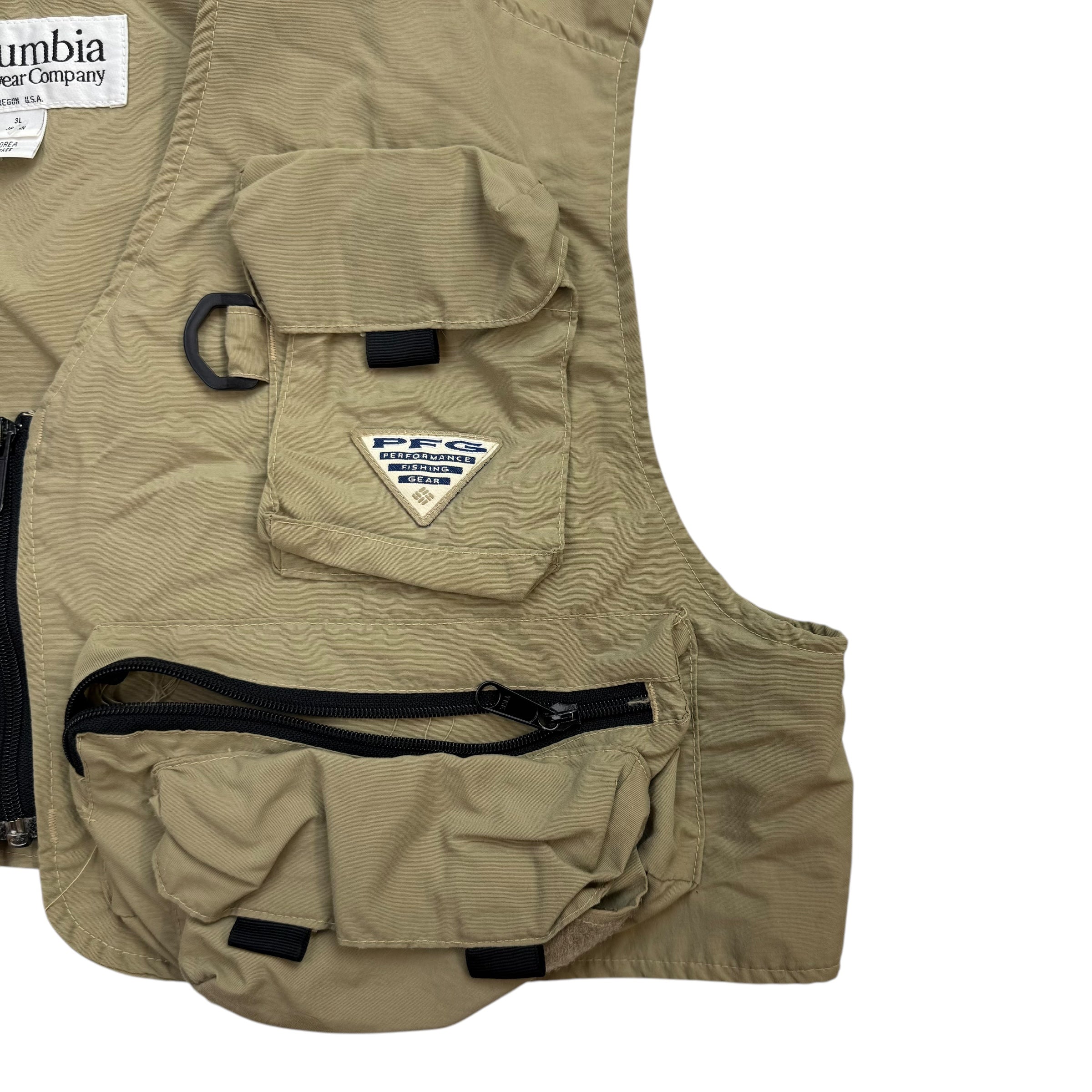 Vintage Columbia Fishing Vest Tan