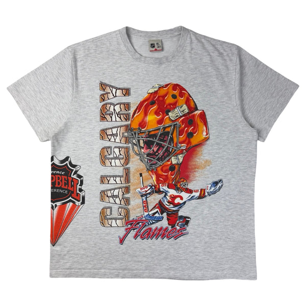 OVO x NHL Calgary Flames 90’s Graphic T-Shirt Ash Heather Grey