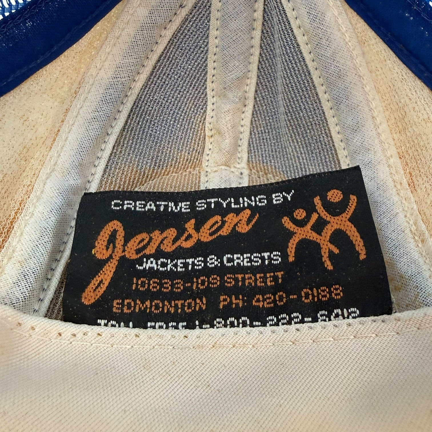 Vintage Hartford Whalers Mesh Trucker Hat Blue/Green/White