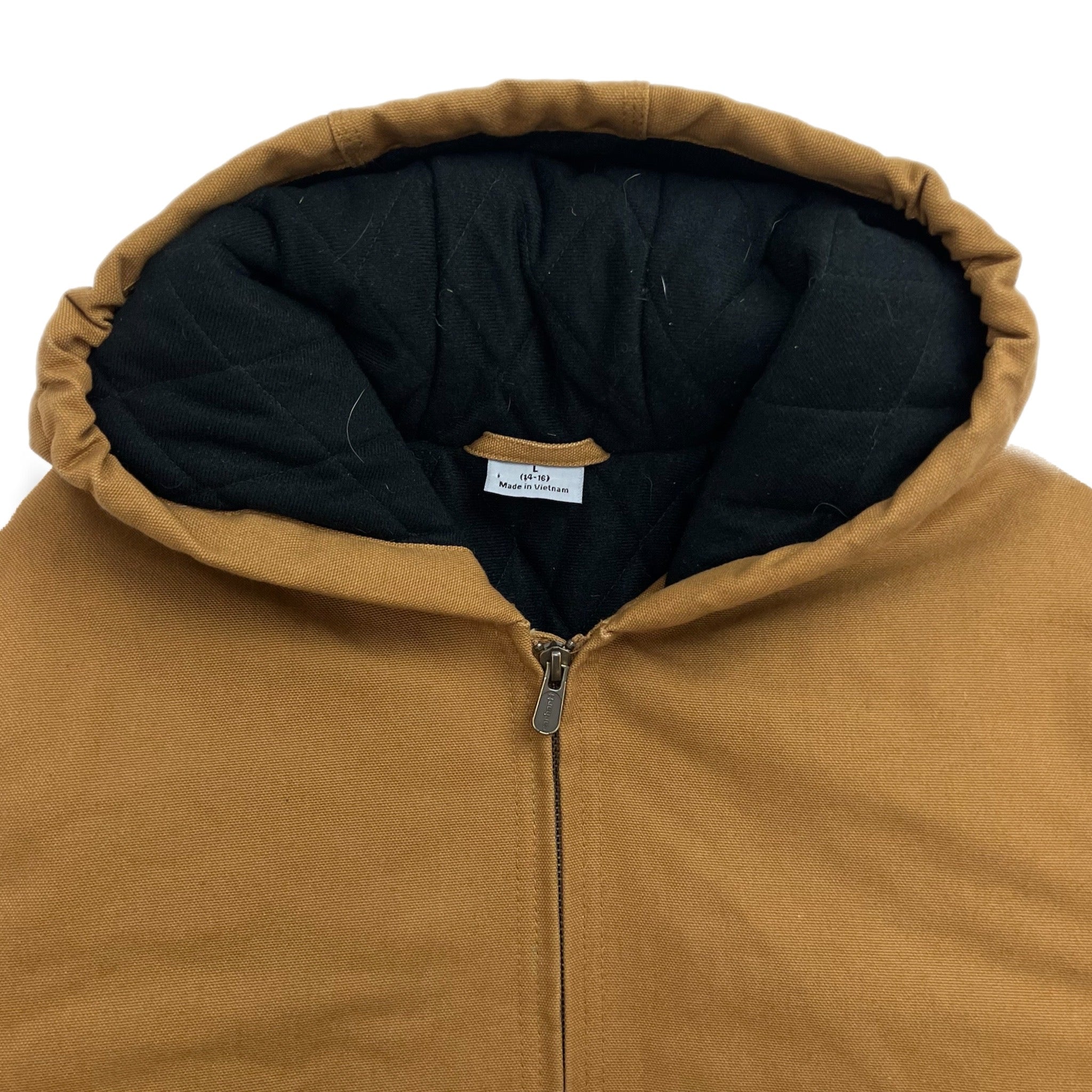 Vintage Carhartt Youth Active Hooded Jacket Tan