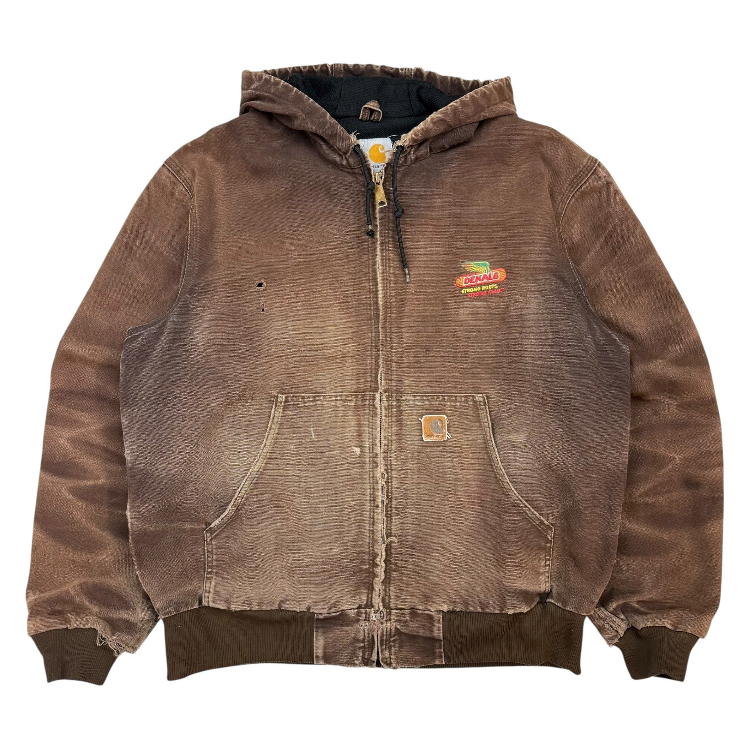 Vintage Carhartt Active Jacket Faded Dark Brown