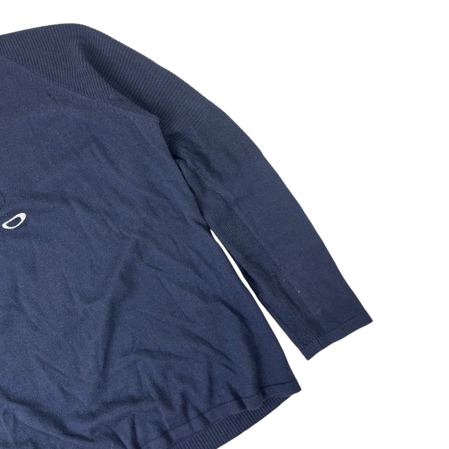 Vintage Oakley Quarter Zip Long Sleeve Sweater Navy