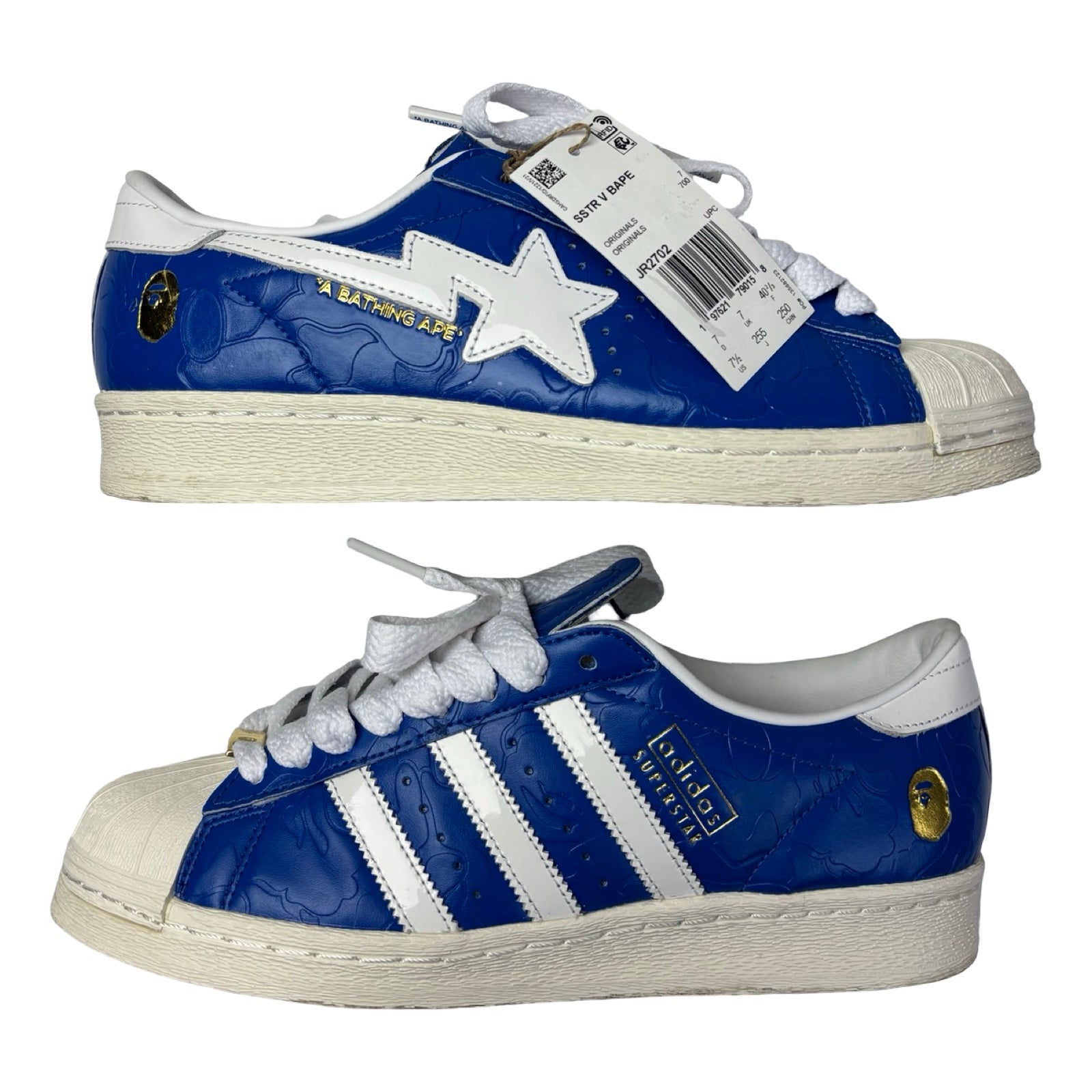 Bape x Adidas Superstar Vintage Blue White